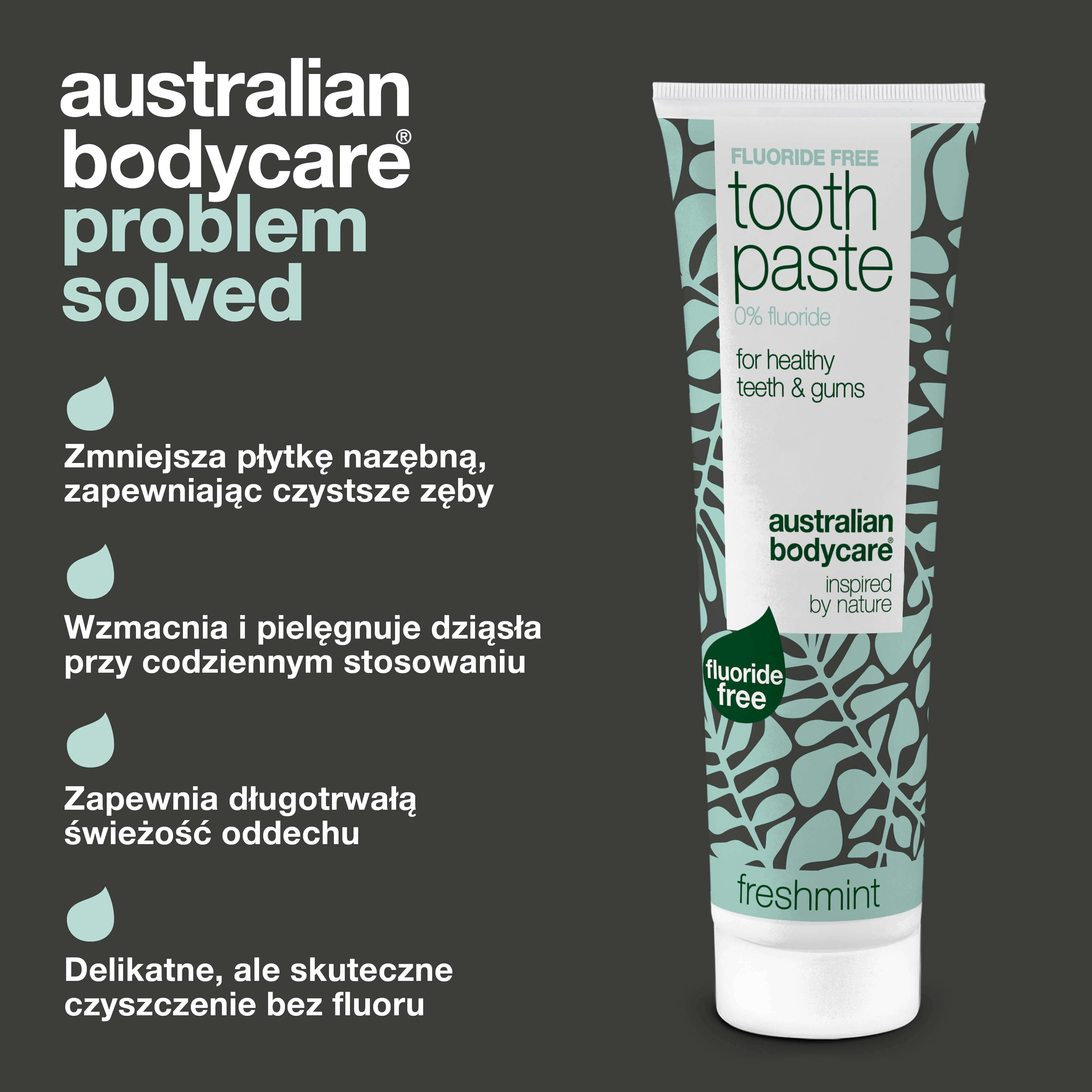 Pasta do zębów bez fluoru – dla zdrowych zębów i świeżego oddechu — Pasta do zębów bez fluoru usuwa płytkę nazębną, chroni dziąsła i odświeża oddech. Idealna do codziennego stosowania.