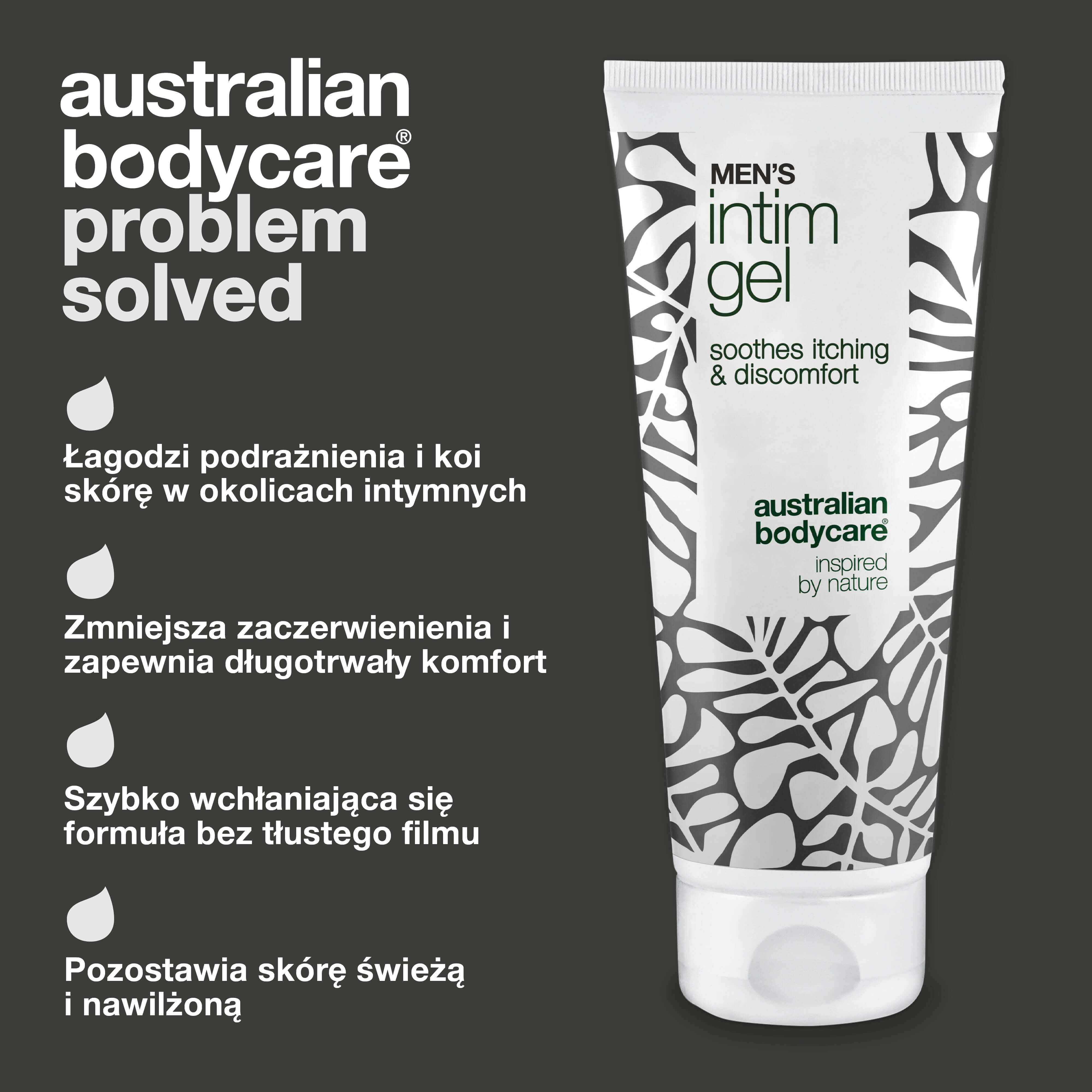 Żel intymny dla mężczyzn – Łagodzi swędzenie i podrażnienia — Pożegnaj swędzenie z Żel intymny dla mężczyzn. Utrzymuje skórę świeżą i zrównoważoną dzięki nietłustej, szybko wchłaniającej się formule.