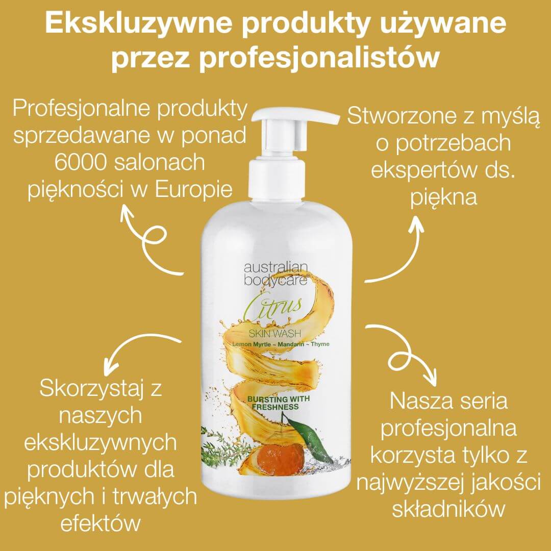 Cytrusowy Płyn do mycia ciała - Profesjonalny płyn do mycia ciała z olejkiem z drzewa herbacianego i cytrusami do codziennego stosowania