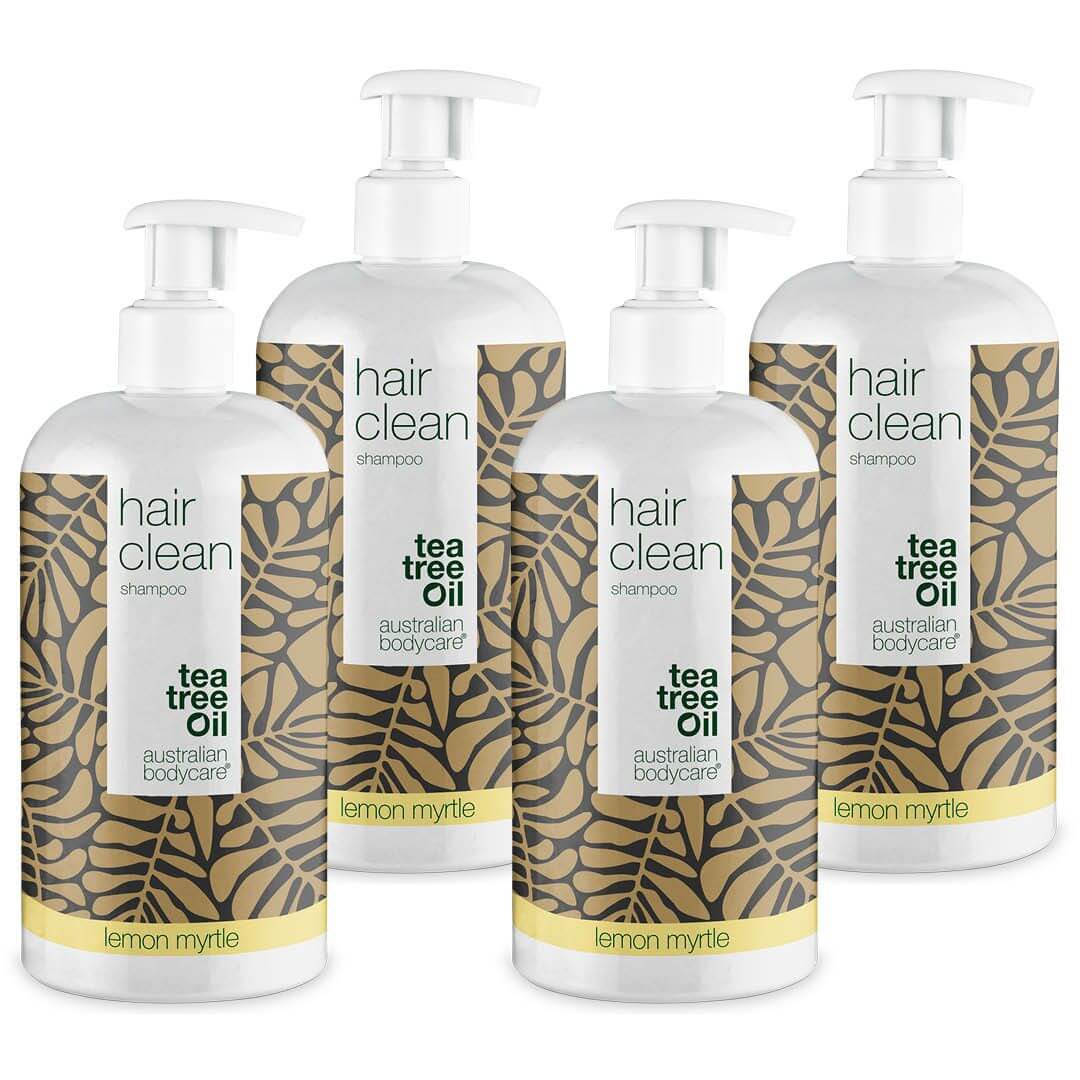 4 szampony Tea Tree 500 ml Lemon Myrtle za cenę 3 — oferta specjalna - Zestaw 4 szamponów (500ml): Tea Tree Oil i Lemon Myrtle