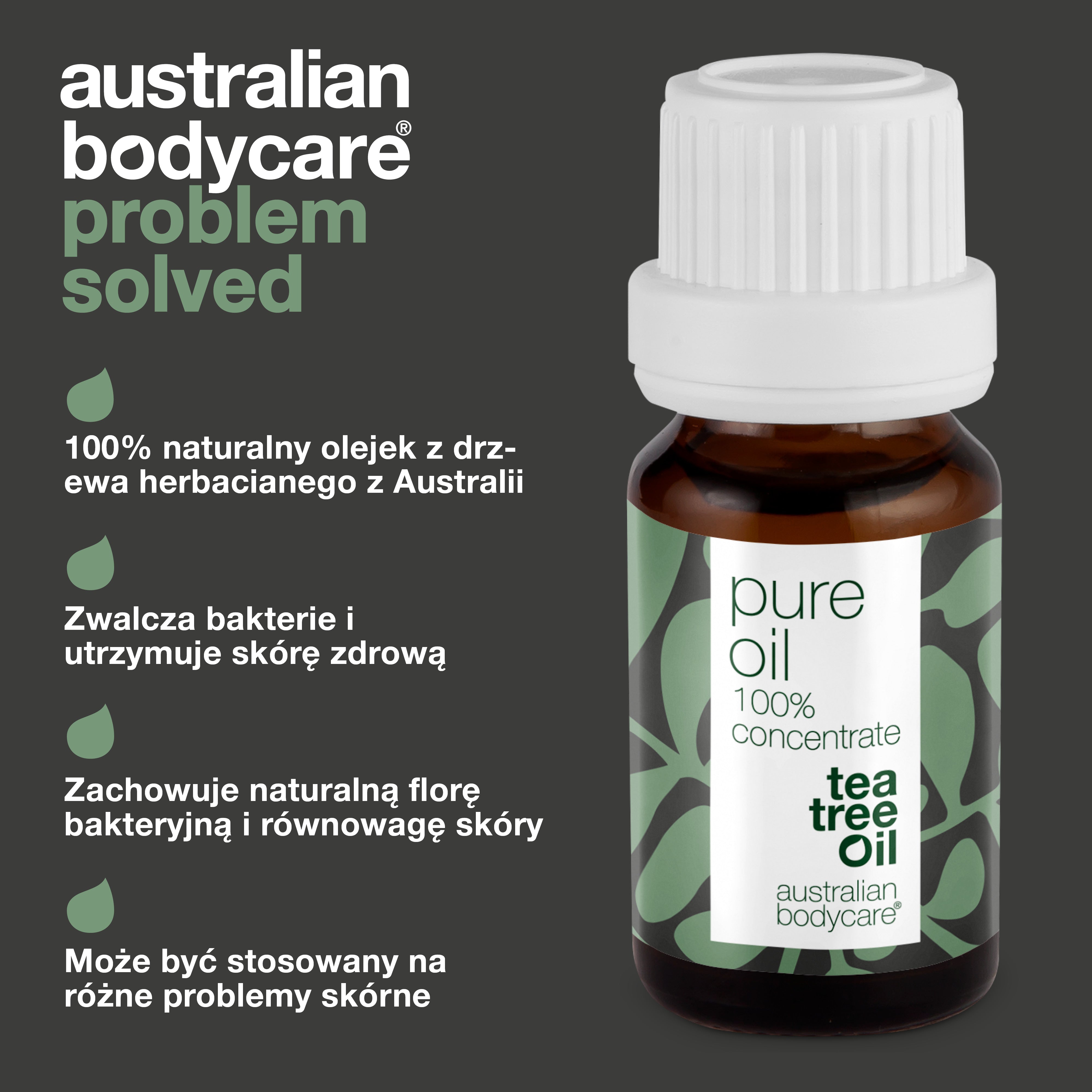 Skoncentrowany olejek z drzewa herbacianego na problemy skórne — 100% naturalny i nierozcieńczony olejek z drzewa herbacianego z Australii