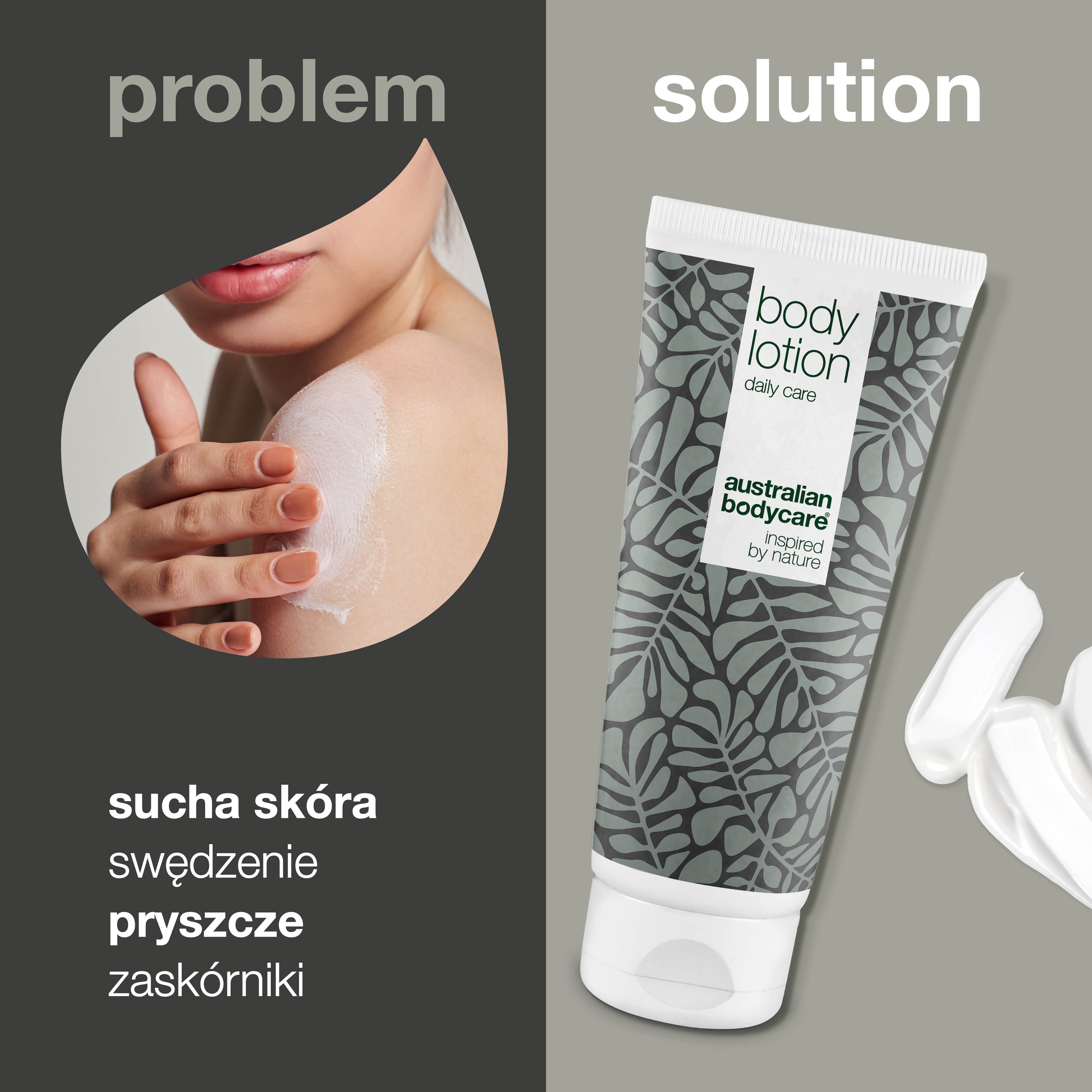 Balsam do ciała z drzewa herbacianego do skóry suchej i wyprysków - Krem nawilżający do zanieczyszczonej i łuszczącej się skóry ciała