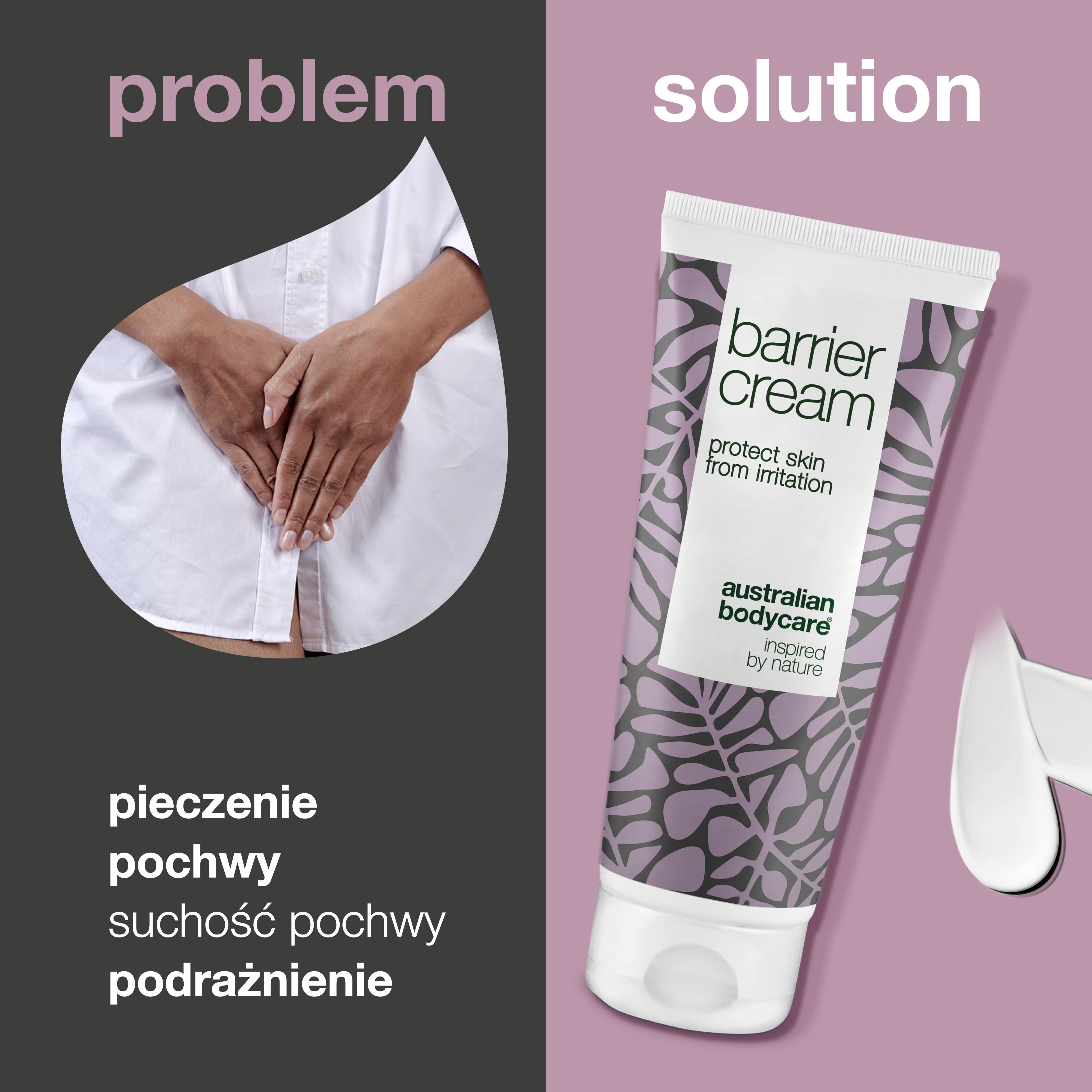 Krem ochronny do okolic intymnych przeciw zaczerwienieniom i dyskomfortowi - 100 ml kremu chroni okolice intymne przed podrażnieniami, wilgocią i odparzeniami. Naturalne składniki łagodzą i pielęgnują wrażliwą skórę.