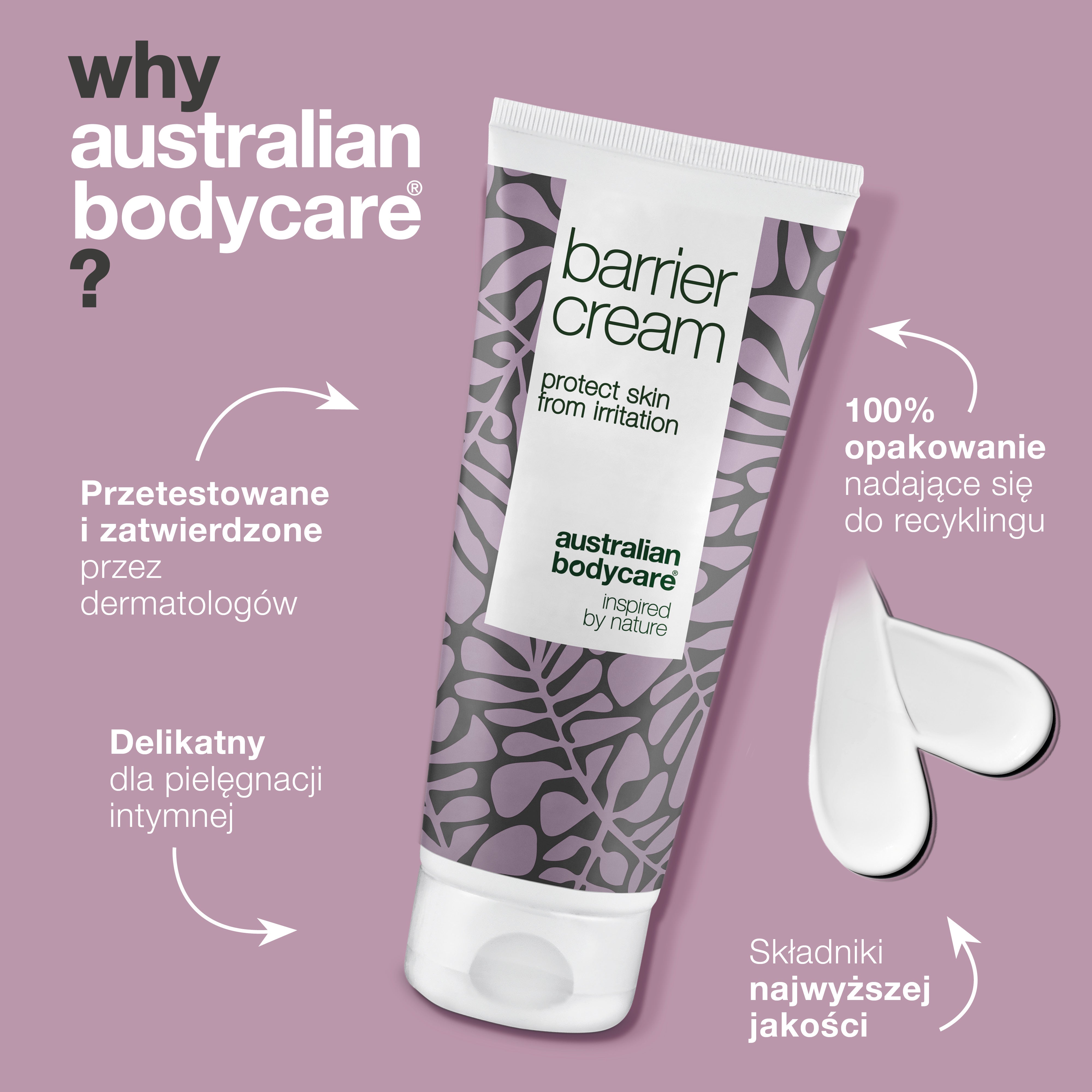 Krem ochronny do okolic intymnych przeciw zaczerwienieniom i dyskomfortowi - 100 ml kremu chroni okolice intymne przed podrażnieniami, wilgocią i odparzeniami. Naturalne składniki łagodzą i pielęgnują wrażliwą skórę.