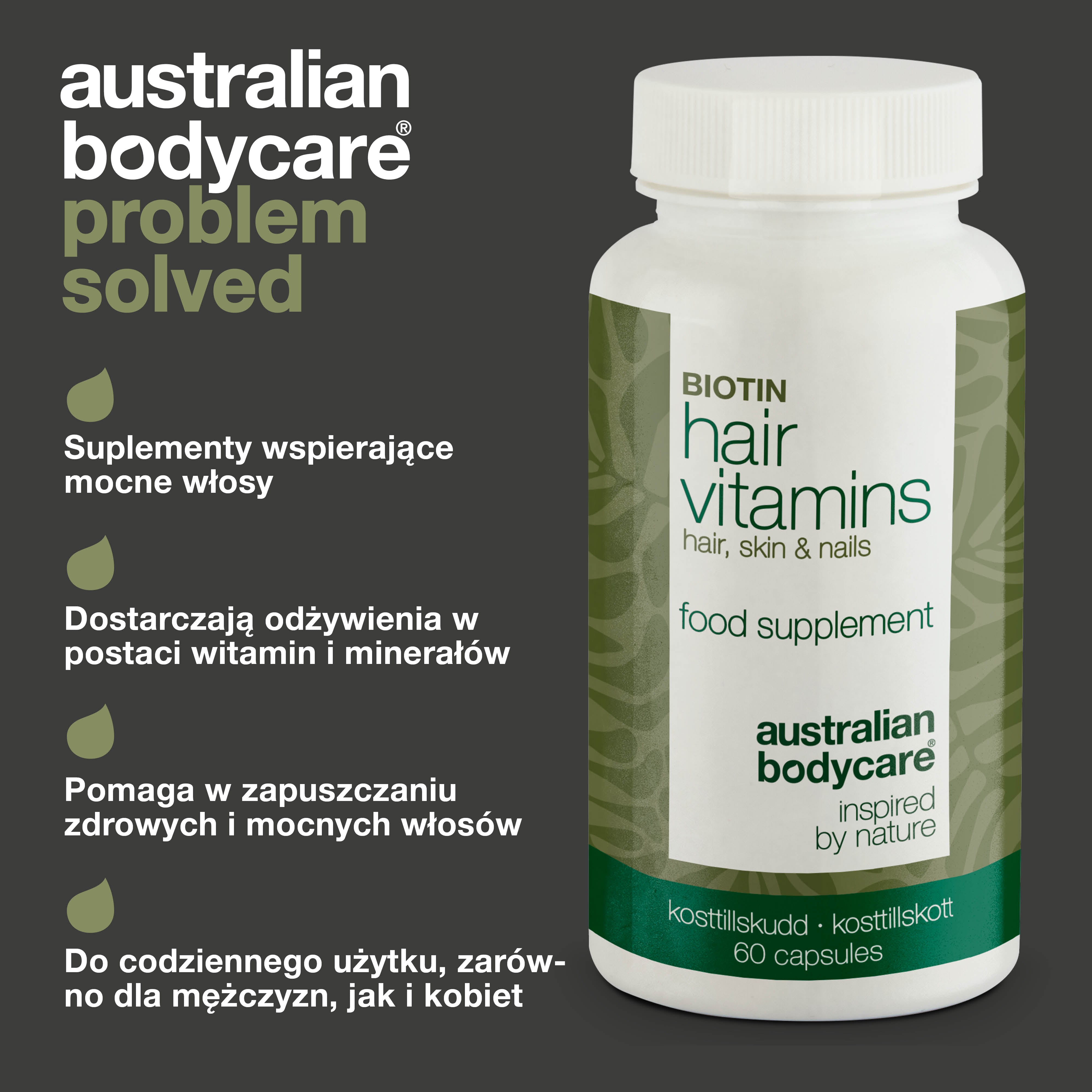 Witaminy na włosy z biotyną — Utrzymuje zdrowe włosy i może być stosowany przy wypadaniu włosów