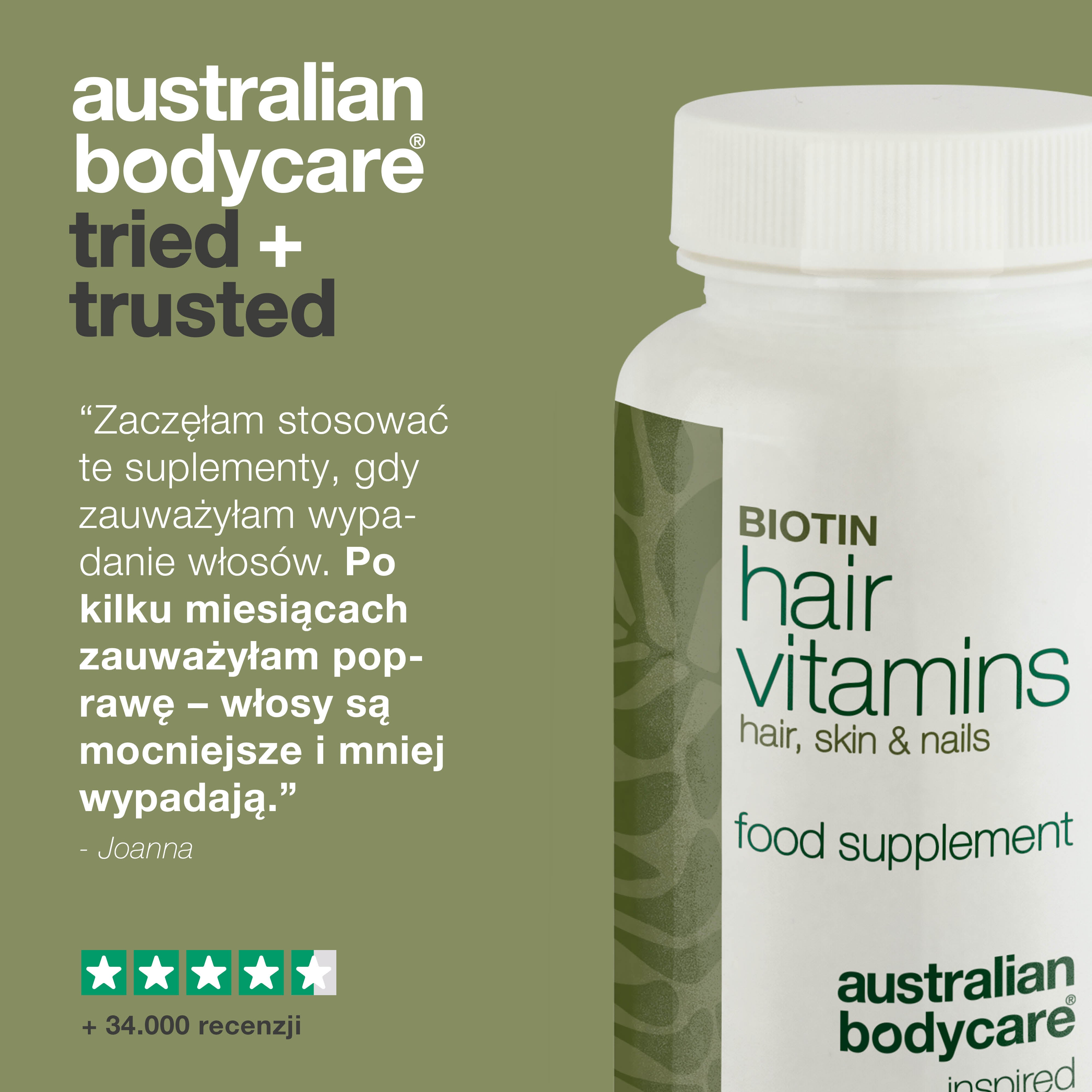 Witaminy na włosy z biotyną — Utrzymuje zdrowe włosy i może być stosowany przy wypadaniu włosów