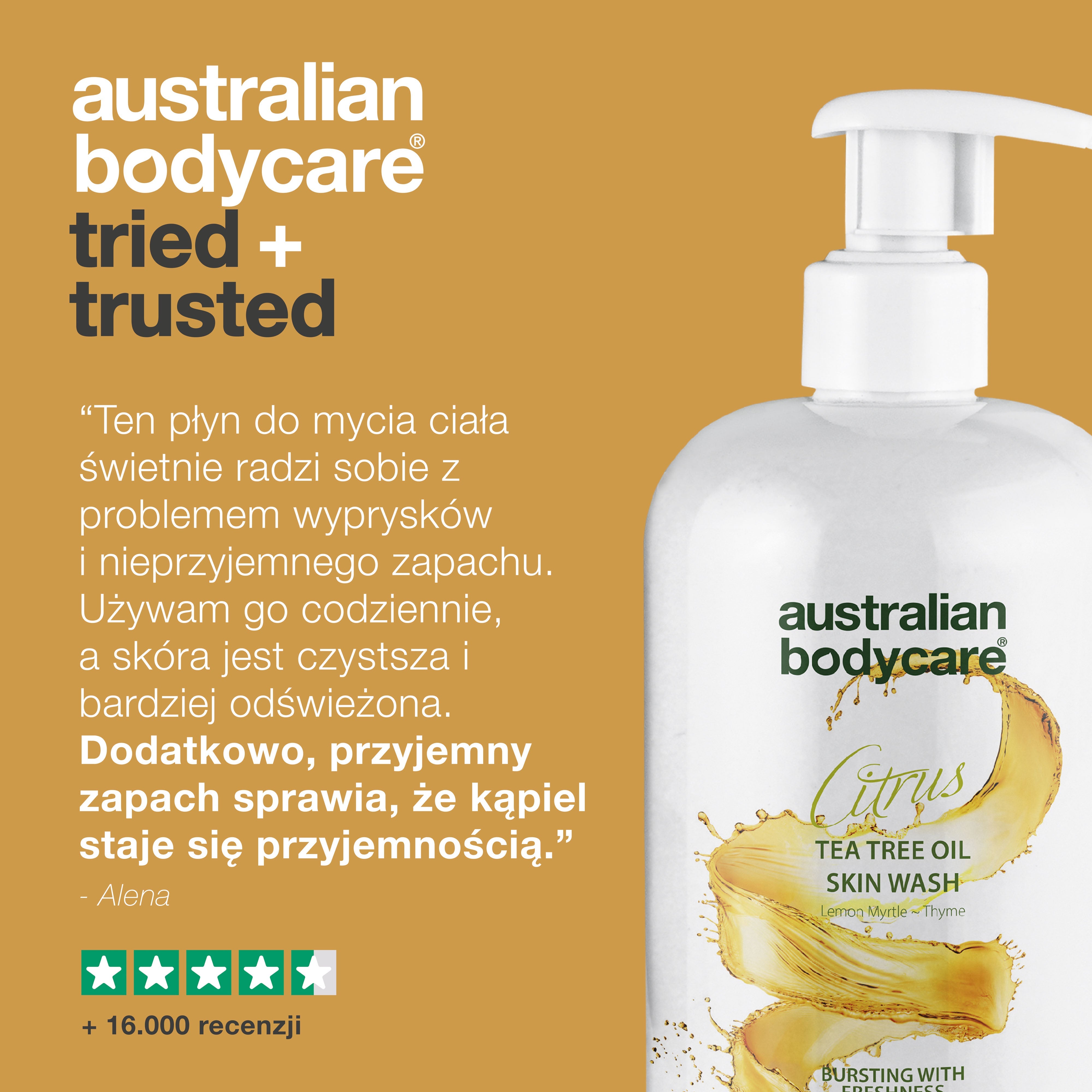 Professional Citrus Skin Cleanser: Profesjonalny płyn do mycia ciała z olejkiem z drzewa herbacianego i cytrusami do codziennego użytku