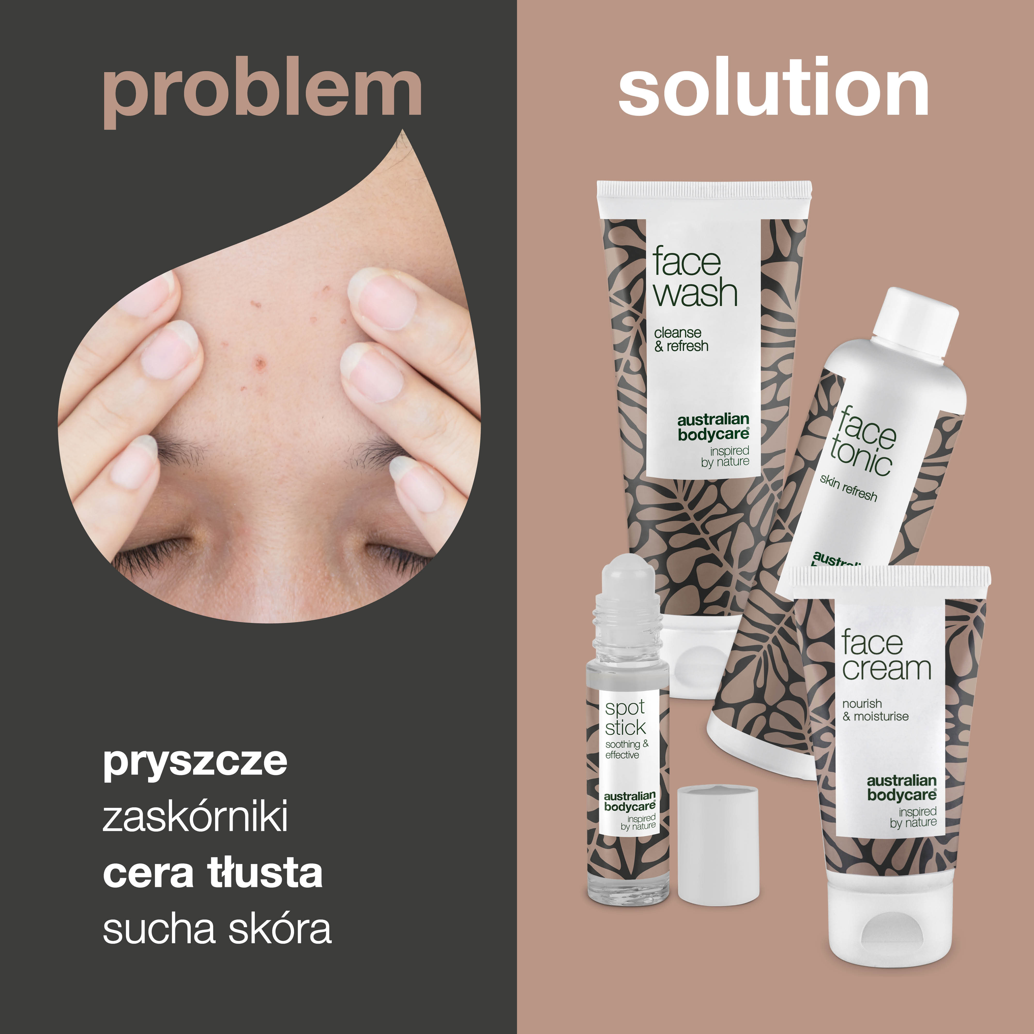 Zestaw do pielęgnacji skóry na czoło: 4 produkty do twarzy redukujące zatkaną skórę i plamy na czole oraz codzienna pielęgnacja trądziku na czole