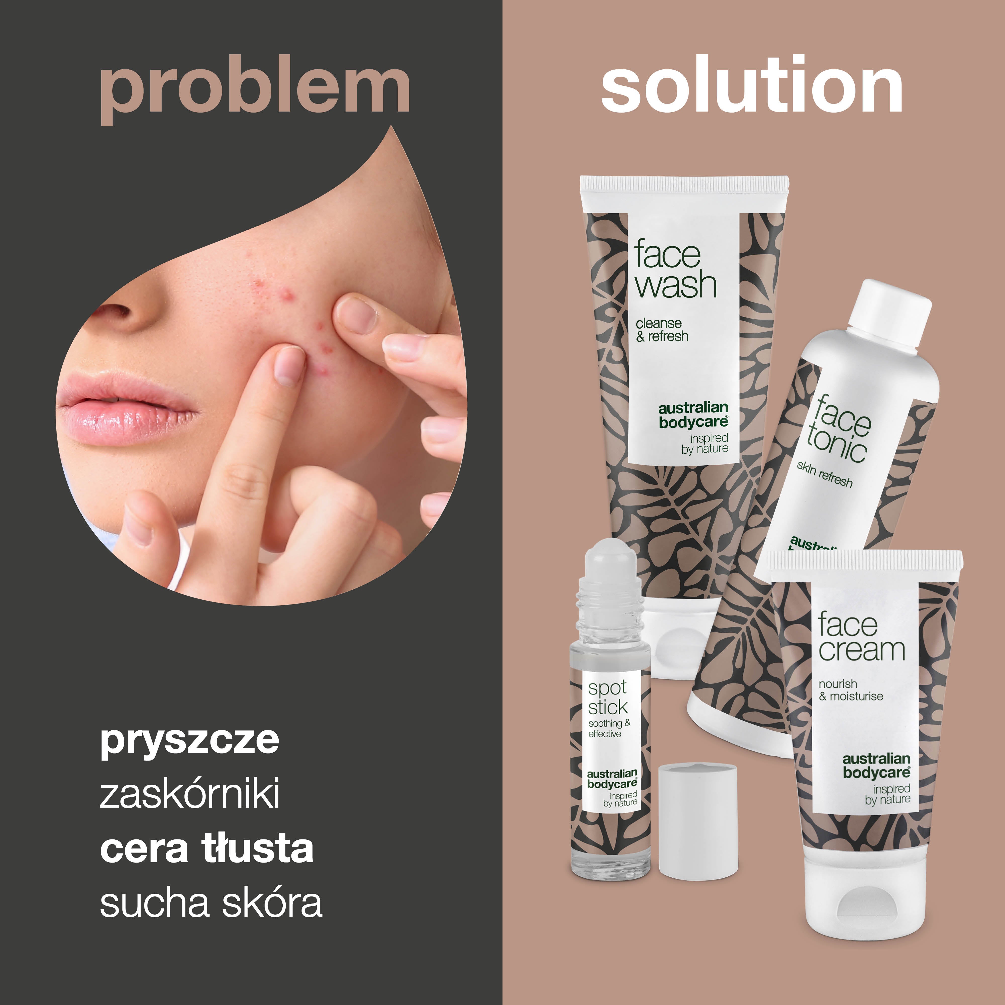 Zestaw do pielęgnacji skóry na zaskórniki i wypryski na brodzie - 4 produkty do twarzy do codziennego oczyszczania wyprysków na szczęce i zaskórników na brodzie
