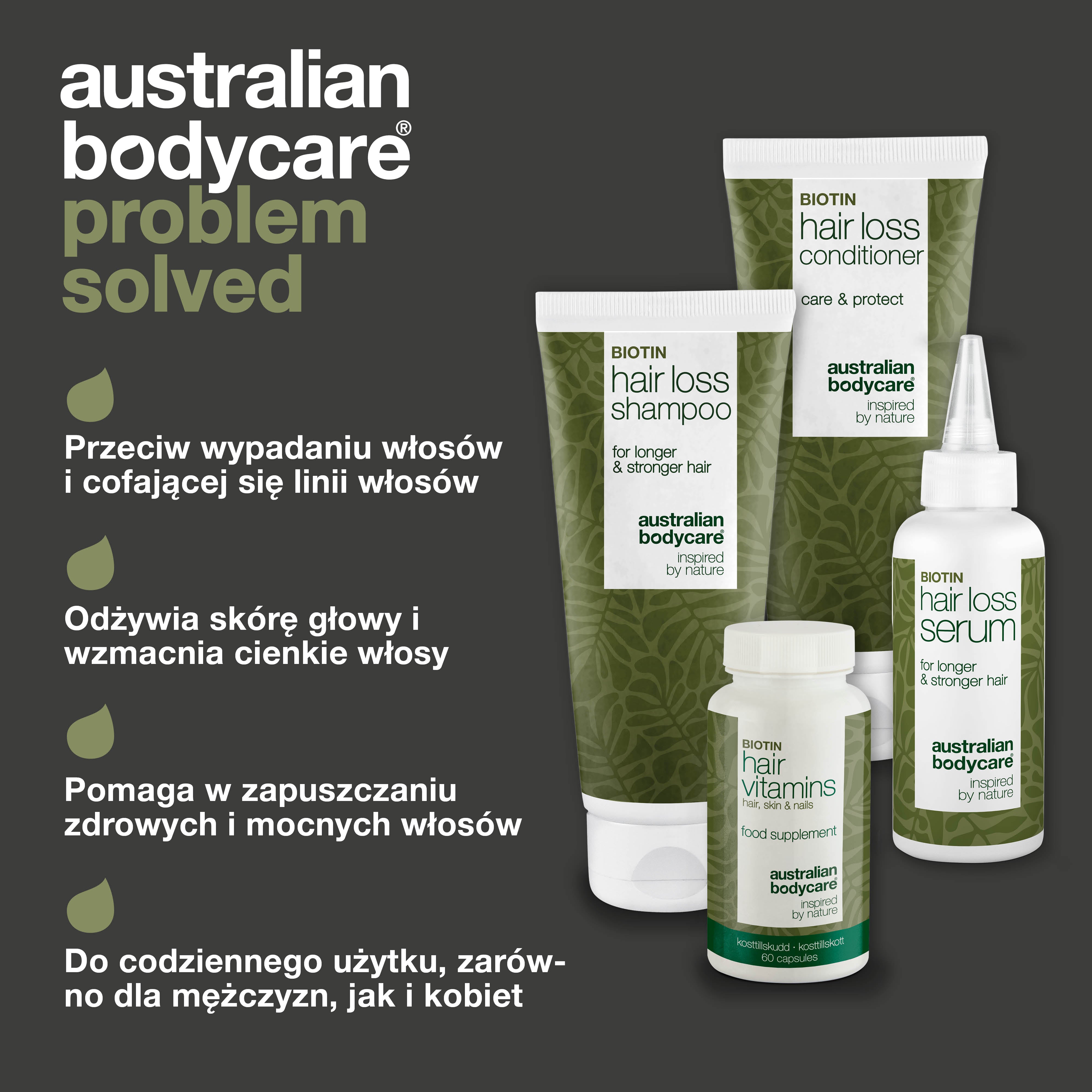 4 produkty przeciw wypadaniu włosów — Produkty przeciw wypadaniu włosów z biotyną, olejkiem z drzewa herbacianego i Capilia Longa