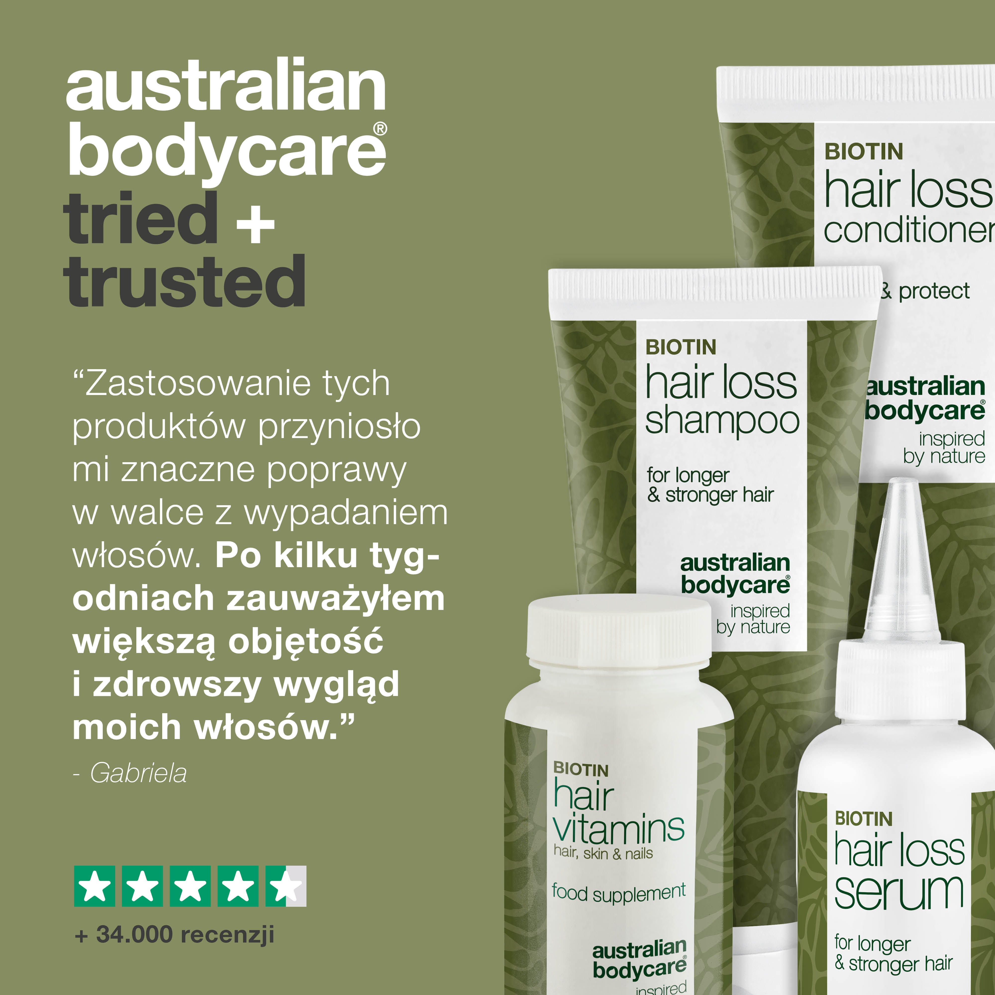 4 produkty przeciw wypadaniu włosów — Produkty przeciw wypadaniu włosów z biotyną, olejkiem z drzewa herbacianego i Capilia Longa