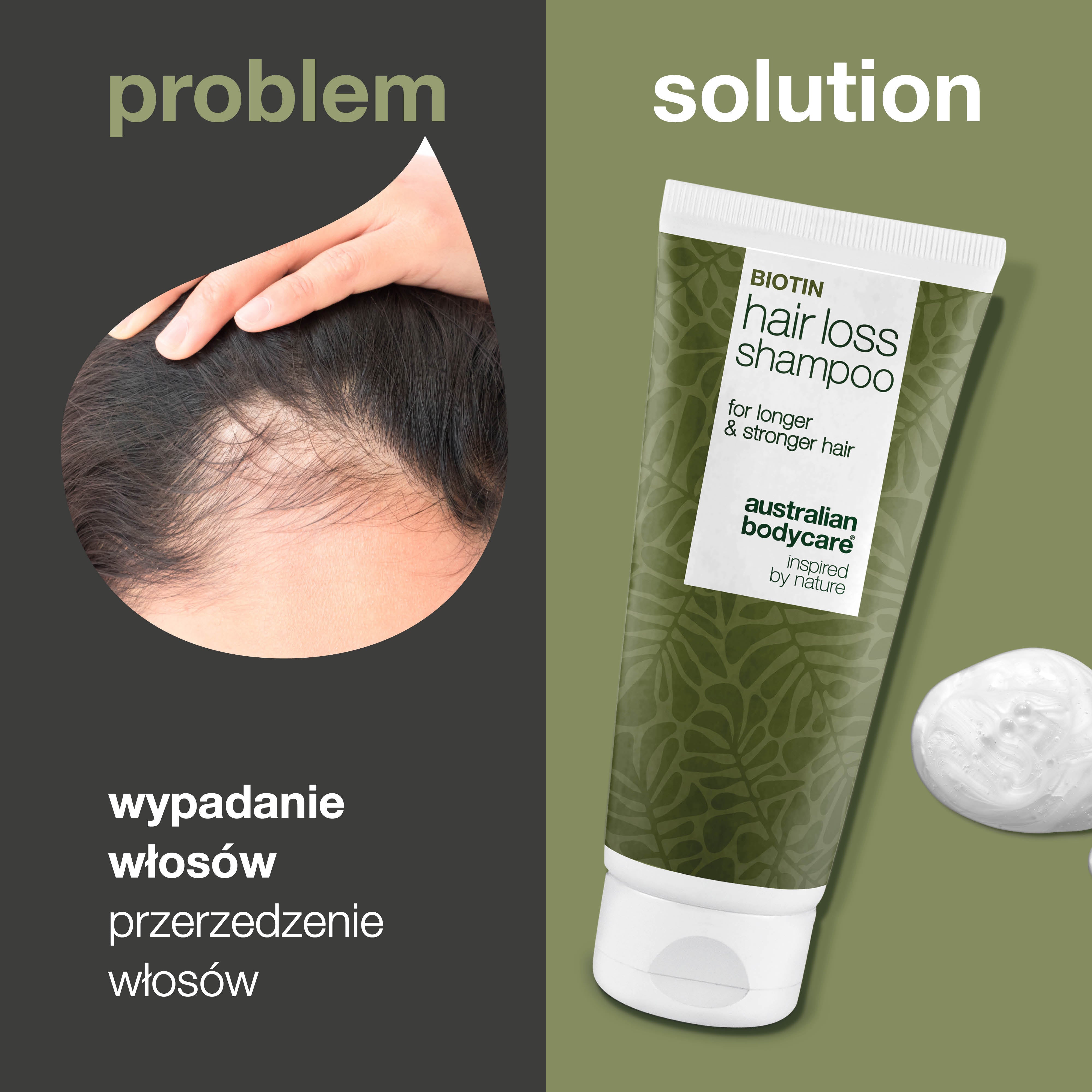 Szampon redukuje wypadanie i przerzedzanie włosów — Szampon redukuje wypadanie i wzmacnia słabe włosy dzięki biotynie, kofeinie i Capilia Longa, które rewitalizują skórę głowy i stymulują cebulki.