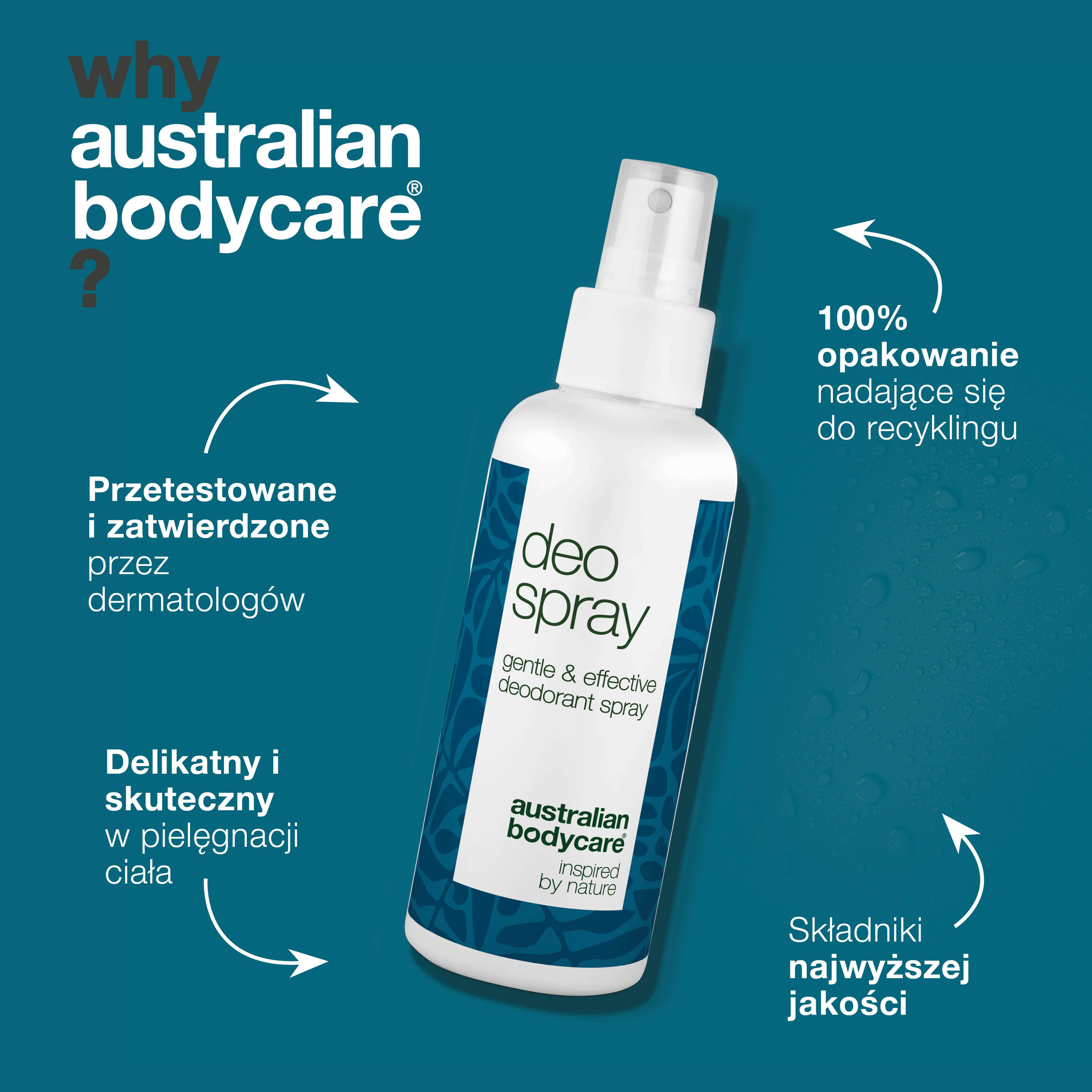 Antyperspirant Dezodorant w sprayu - zwalcza pot i nieprzyjemny zapach - Kontroluj pot i nieprzyjemny zapach dzięki temu długotrwałemu dezodorantowi w sprayu. Testowany dermatologicznie i odpowiedni dla każdego rodzaju skóry.