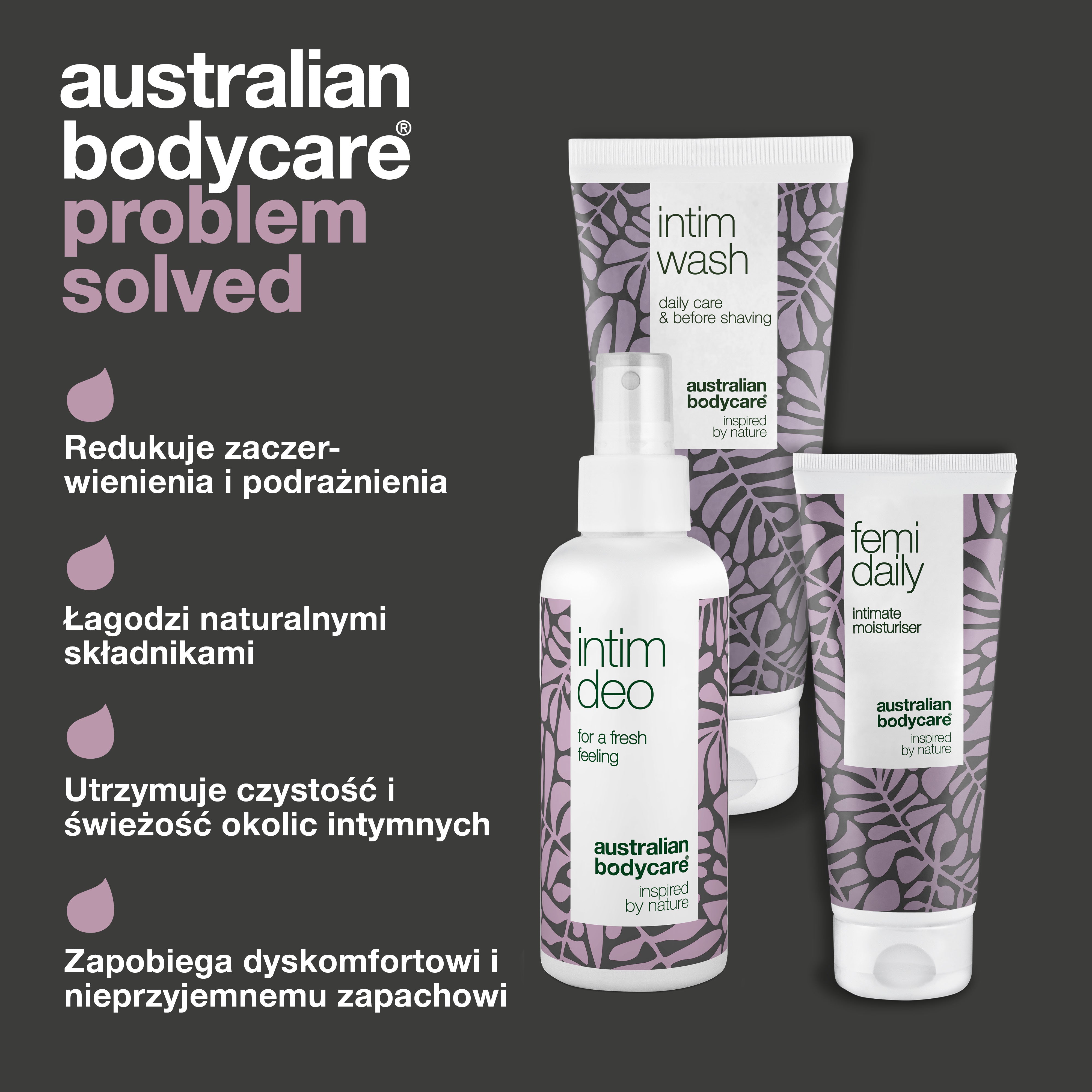Zestaw do bakteryjnego zapalenia pochwy (BV) — produkty intymne przeciwdziałające niepożądanym zapachom, swędzeniu i podrażnieniom skóry