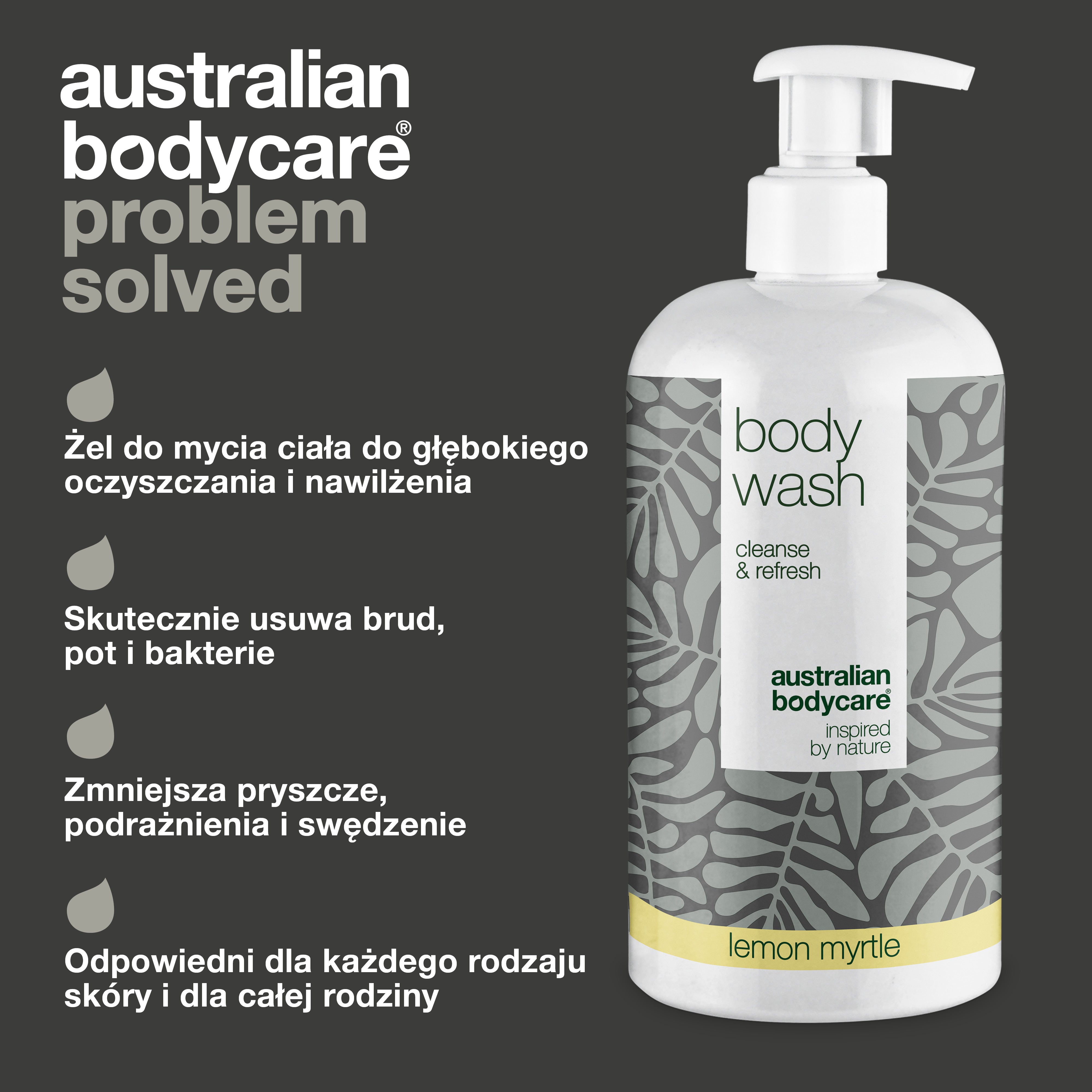 4 w cenie 3 Tea Tree Body Wash 500 ml Lemon Myrtle - specjalna oferta — Pakiet 4 Body Wash (500ml): Tea Tree Oil Lemon Myrtle