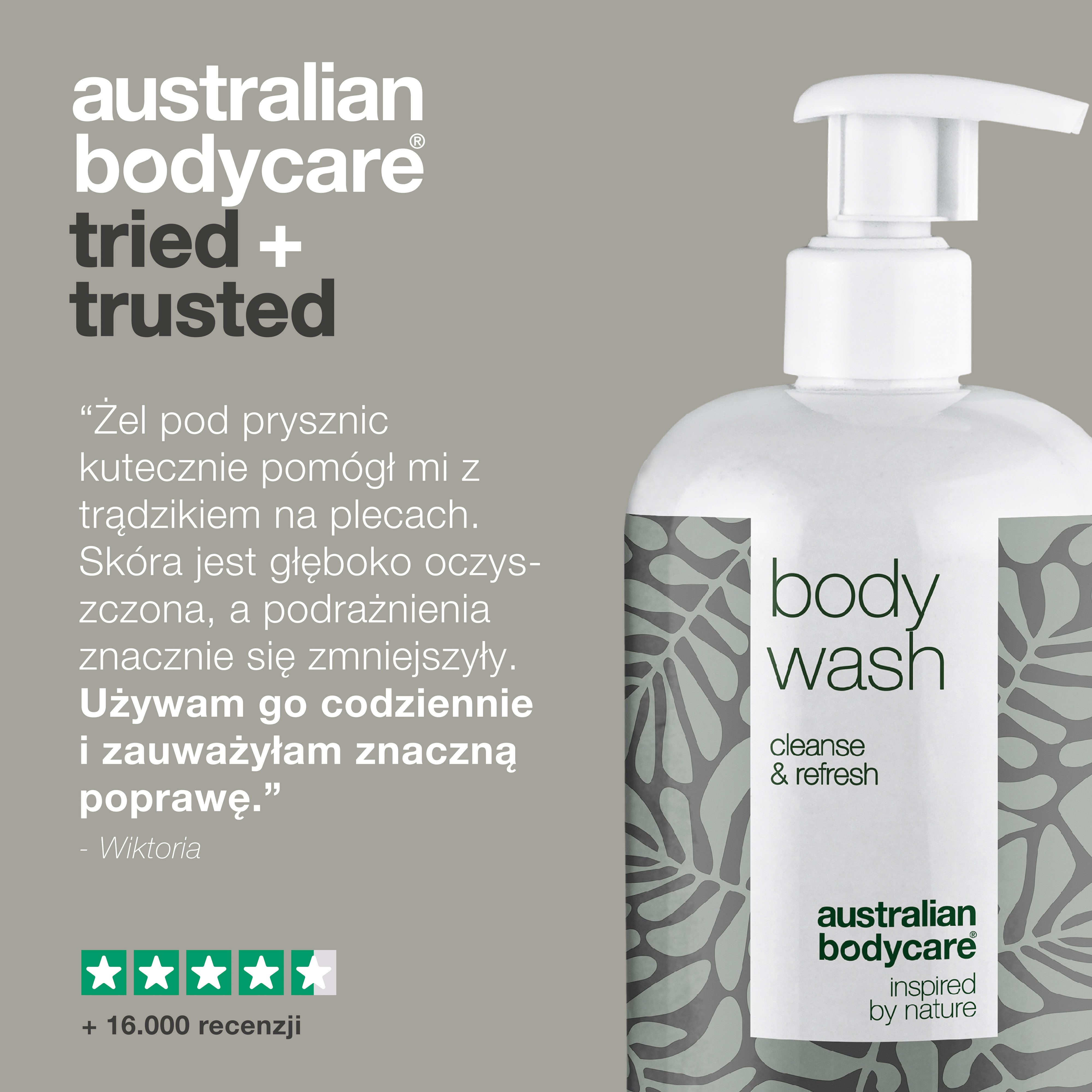 4 w cenie 3 Tea Tree Body Wash 500 ml Lemon Myrtle - specjalna oferta — Pakiet 4 Body Wash (500ml): Tea Tree Oil Lemon Myrtle