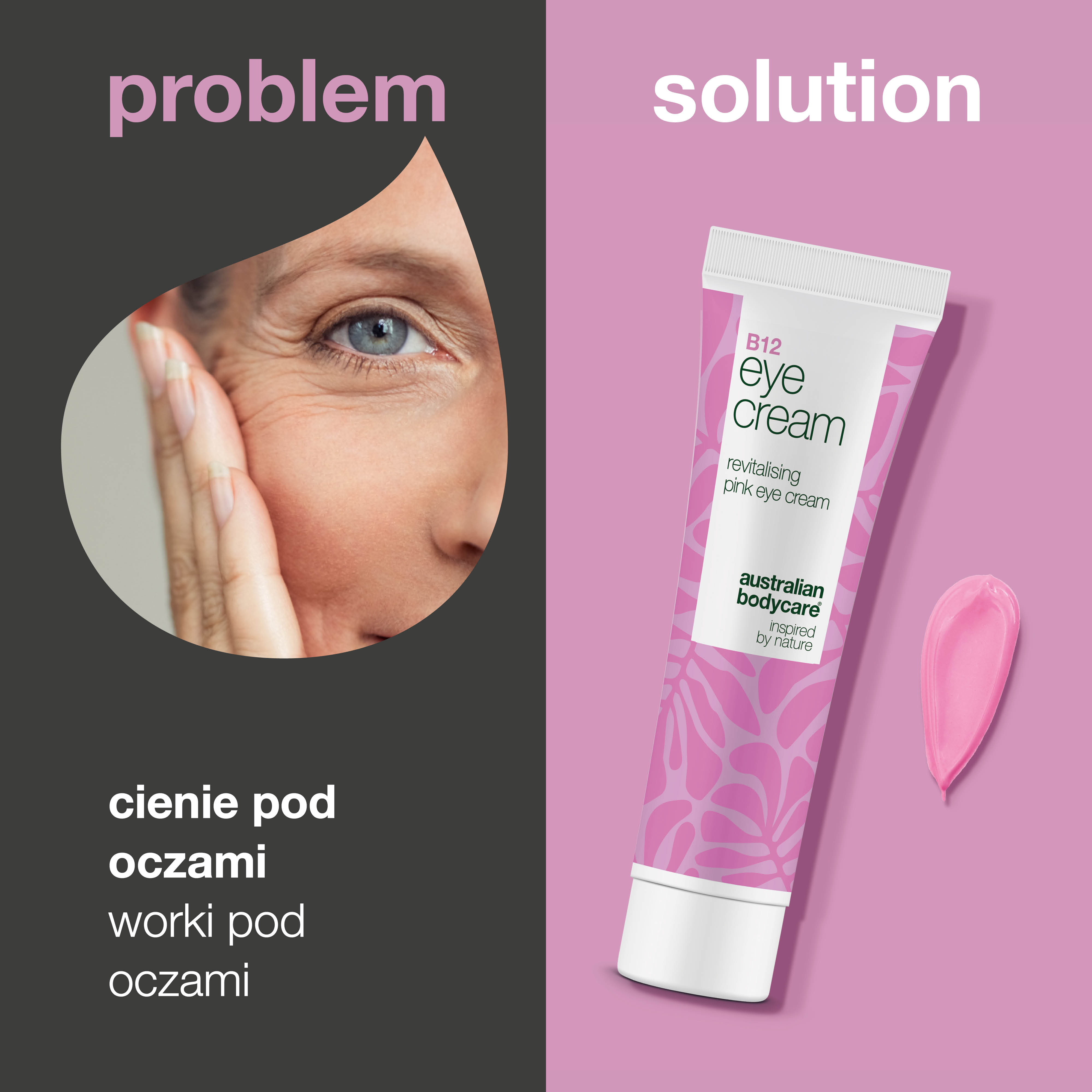 B12 Krem pod oczy na obrzęki, cienie i drobne linie — krem ​​pod oczy B12, który skutecznie redukuje obrzęki, cienie i drobne linie. Formuła nawilżająca i ujędrniająca.