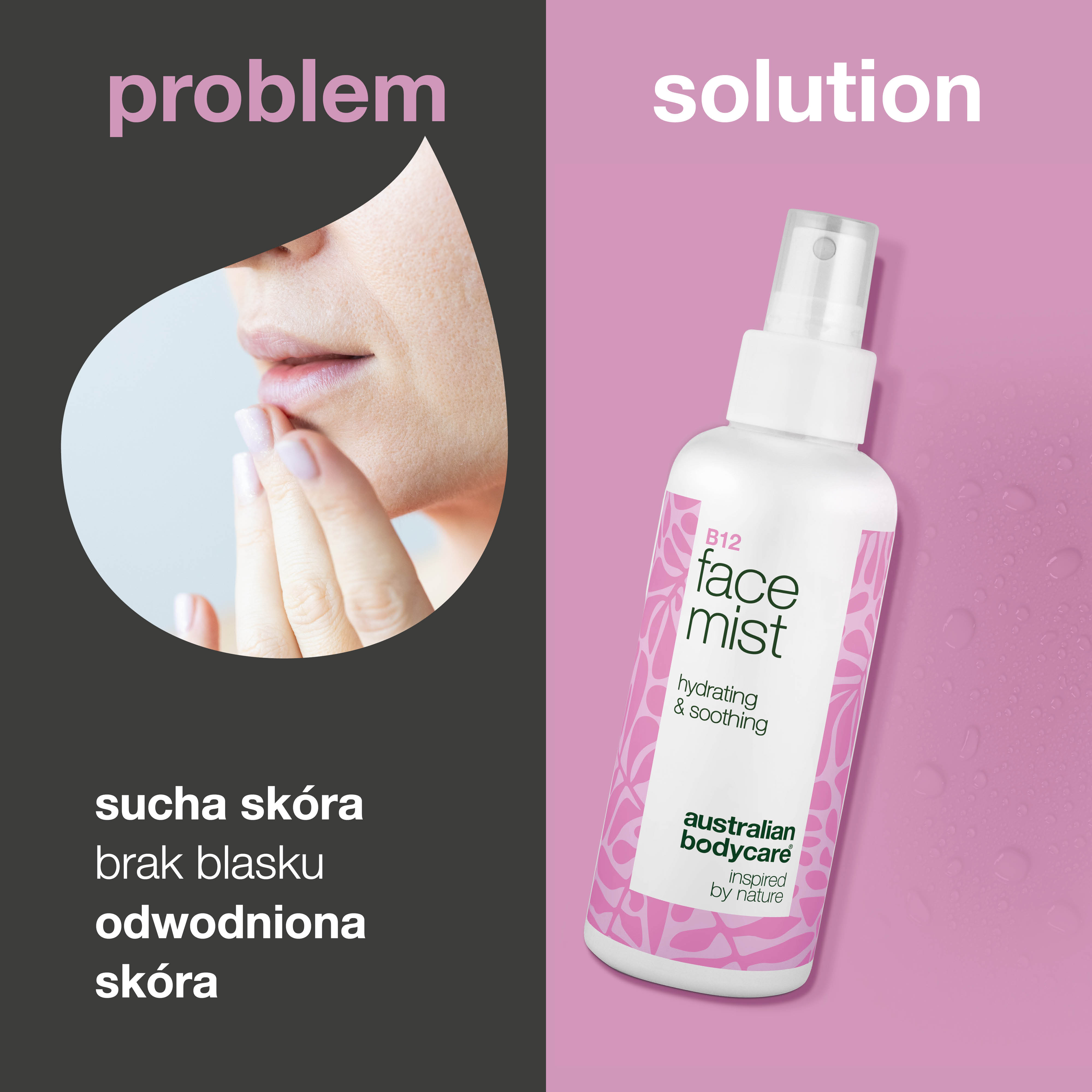 B12 Face Mist – Nawilżający spray dla świeżej i promiennej skóry – B12 Face Mist nawilża i odświeża skórę. Idealny do codziennego użytku lub do szybkiego ładowania w ciągu dnia.