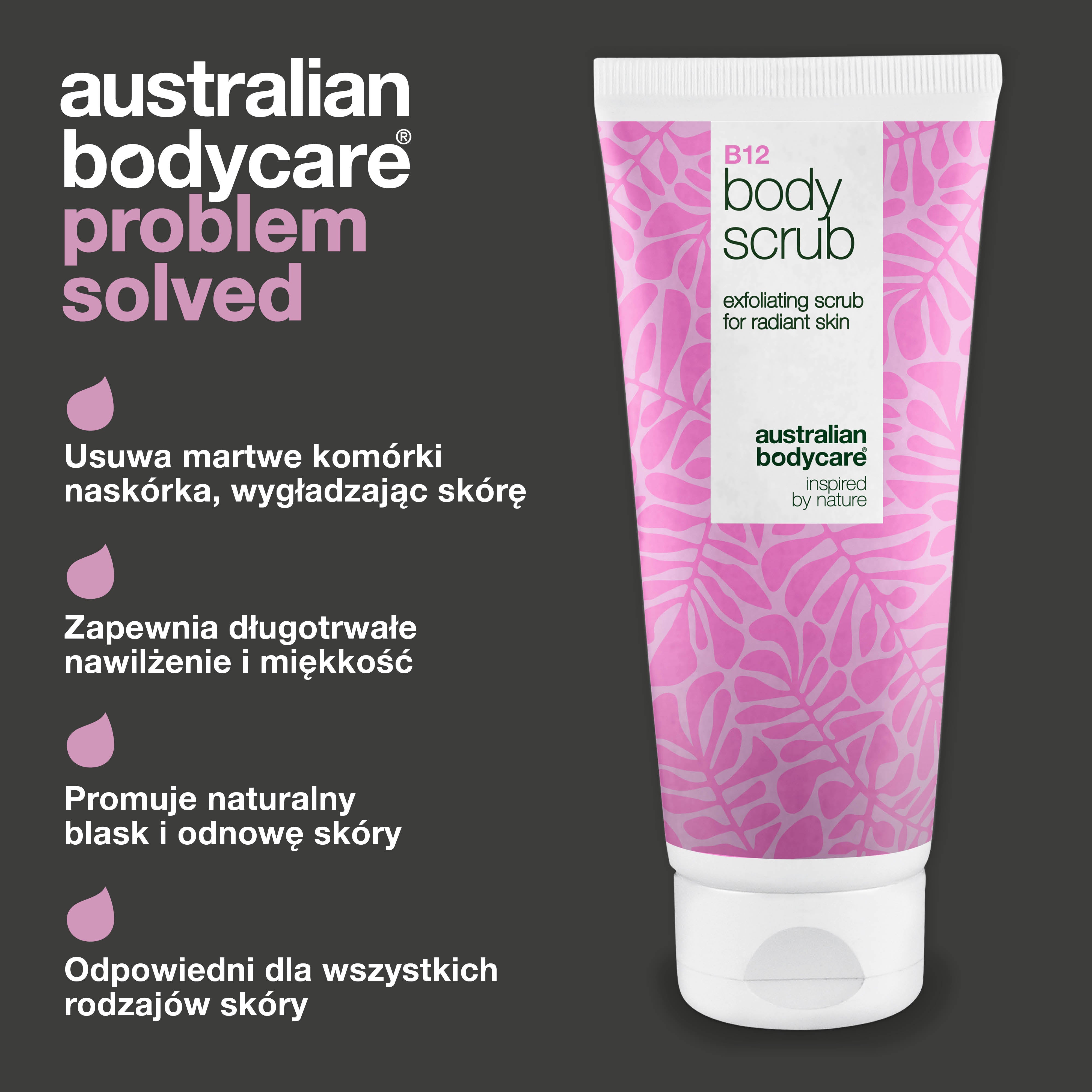 Peeling do ciała B12 – Złuszcza i nawilża, zapewniając gładką, promienną skórę – Odkryj odnowioną skórę za pomocą peelingu do ciała B12. Złuszcza i nawilża, zapewniając miękkie, lśniące wykończenie.