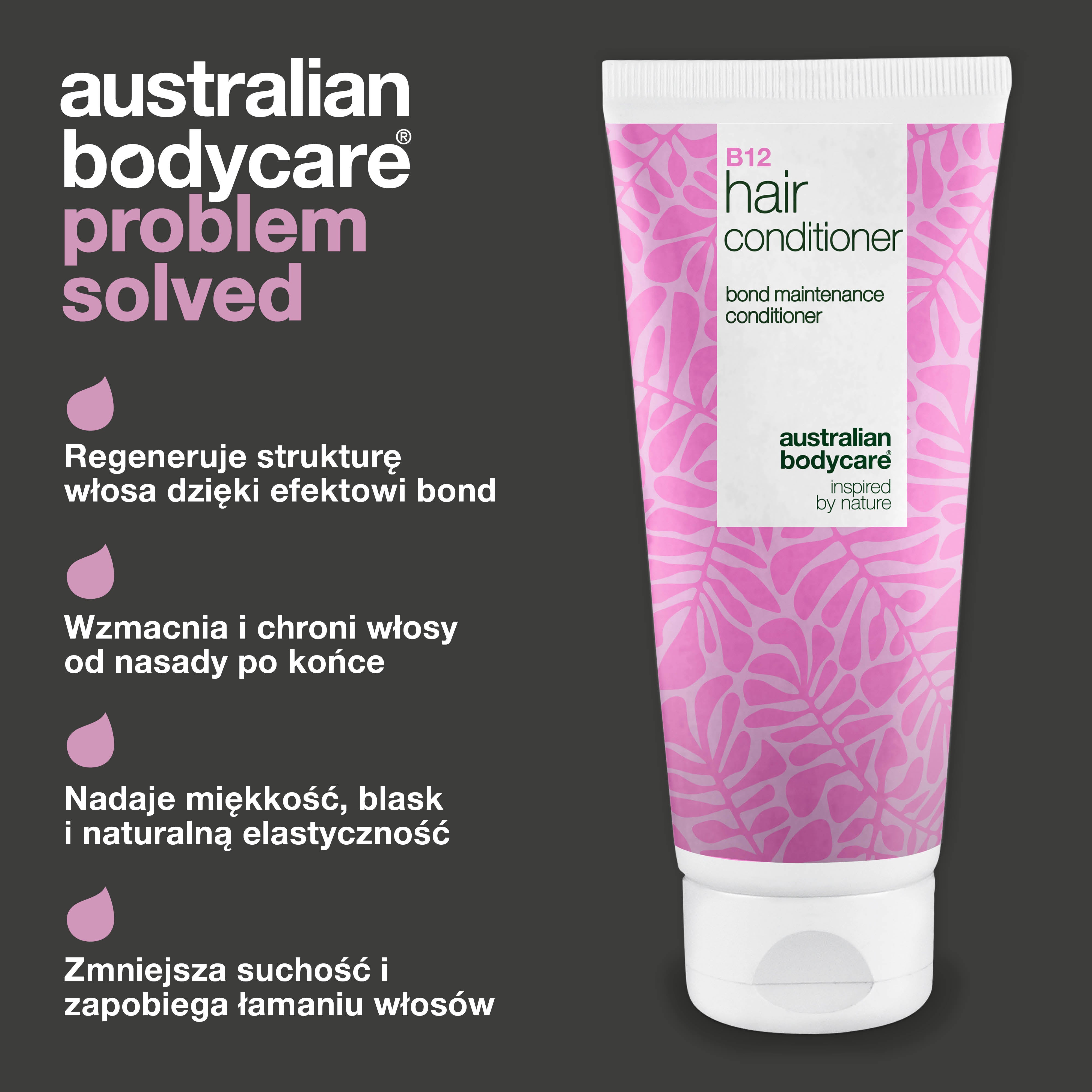 Odżywka do włosów Witamina B12 z efektem bond – wzmacnia i regeneruje suche, zniszczone włosy.