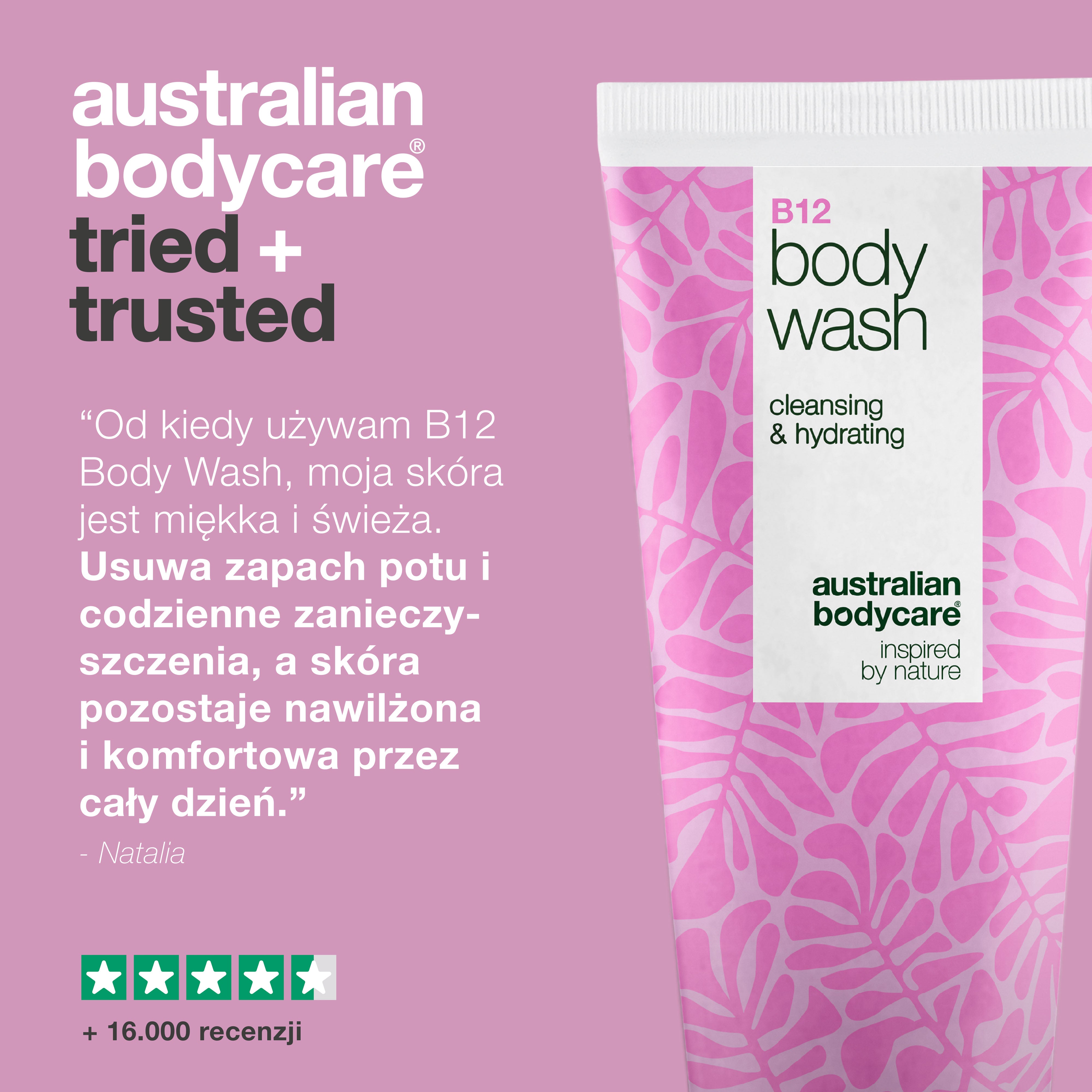 Płyn do kąpieli z B12 – Codzienne nawilżenie i odżywienie – B12 Body Wash – codzienna pielęgnacja, która oczyszcza, łagodzi i głęboko nawilża skórę.