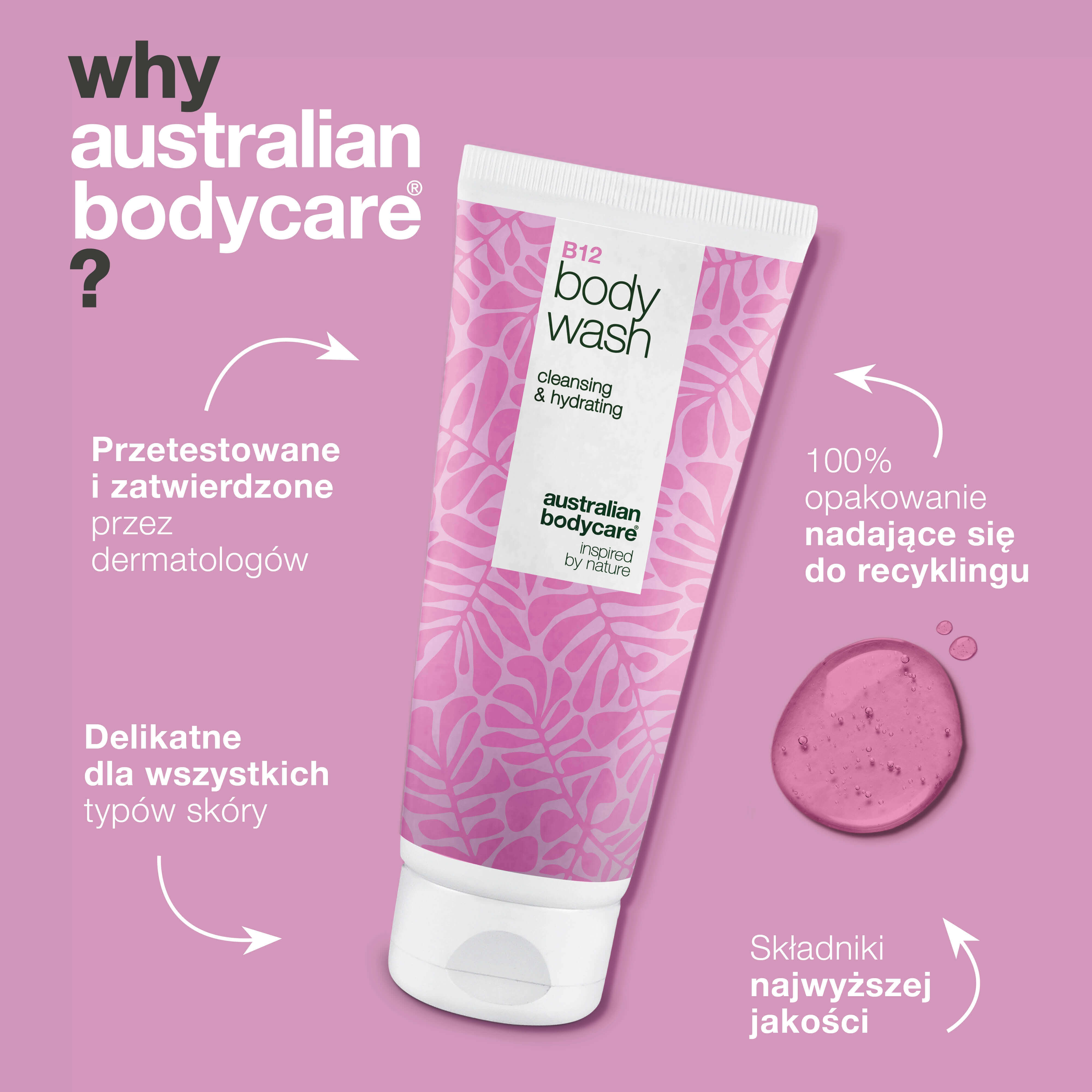 Body Wash z B12 – Nawilżenie i pielęgnacja na co dzień — B12 Body Wash – codzienna pielęgnacja, która oczyszcza i głęboko nawilża.