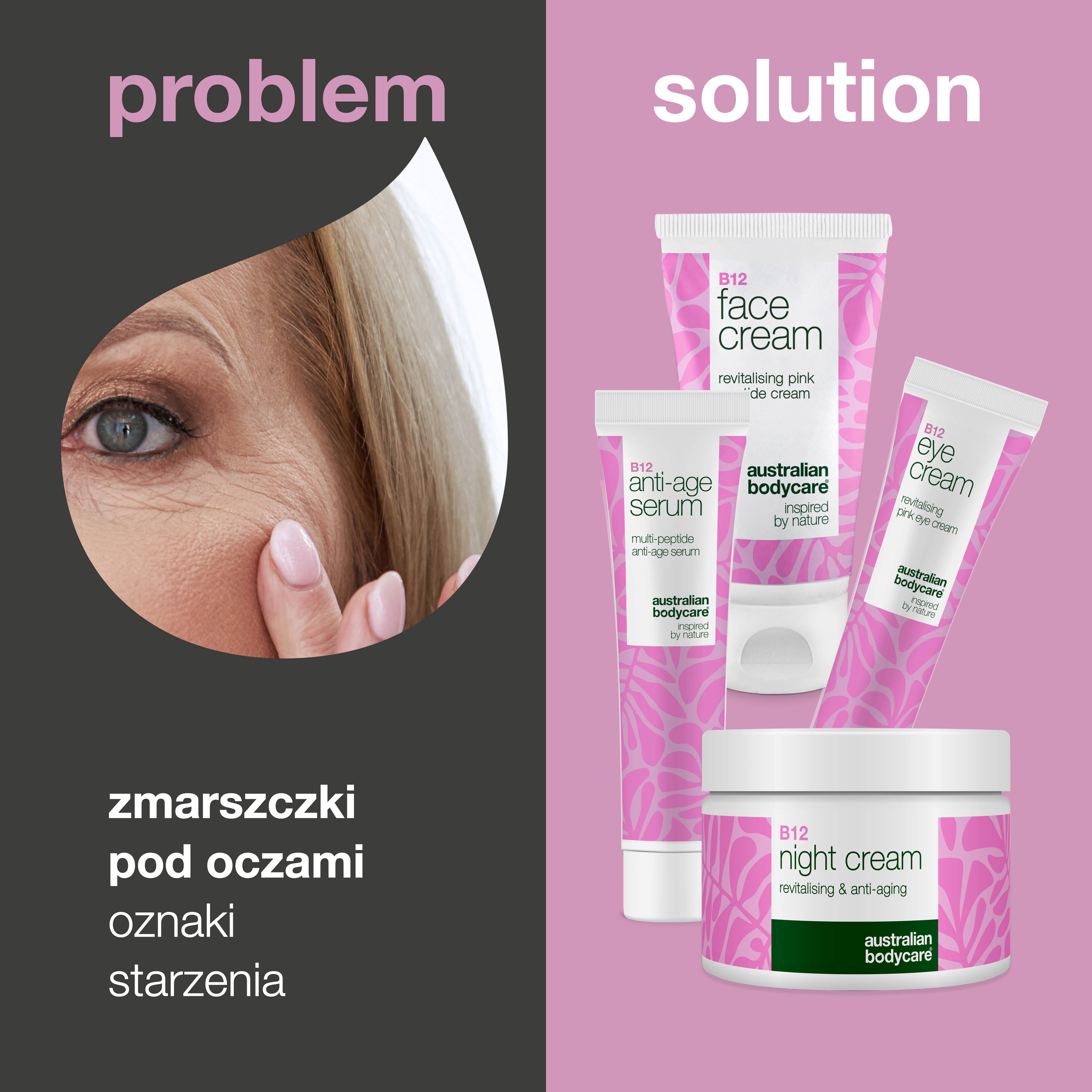 Zestaw B12 – Zredukuj Zmarszczki i Dodaj Blask Skórze — 4 produkty z B12 dla efektu anti-age. Dla jędrnej i młodej skóry.