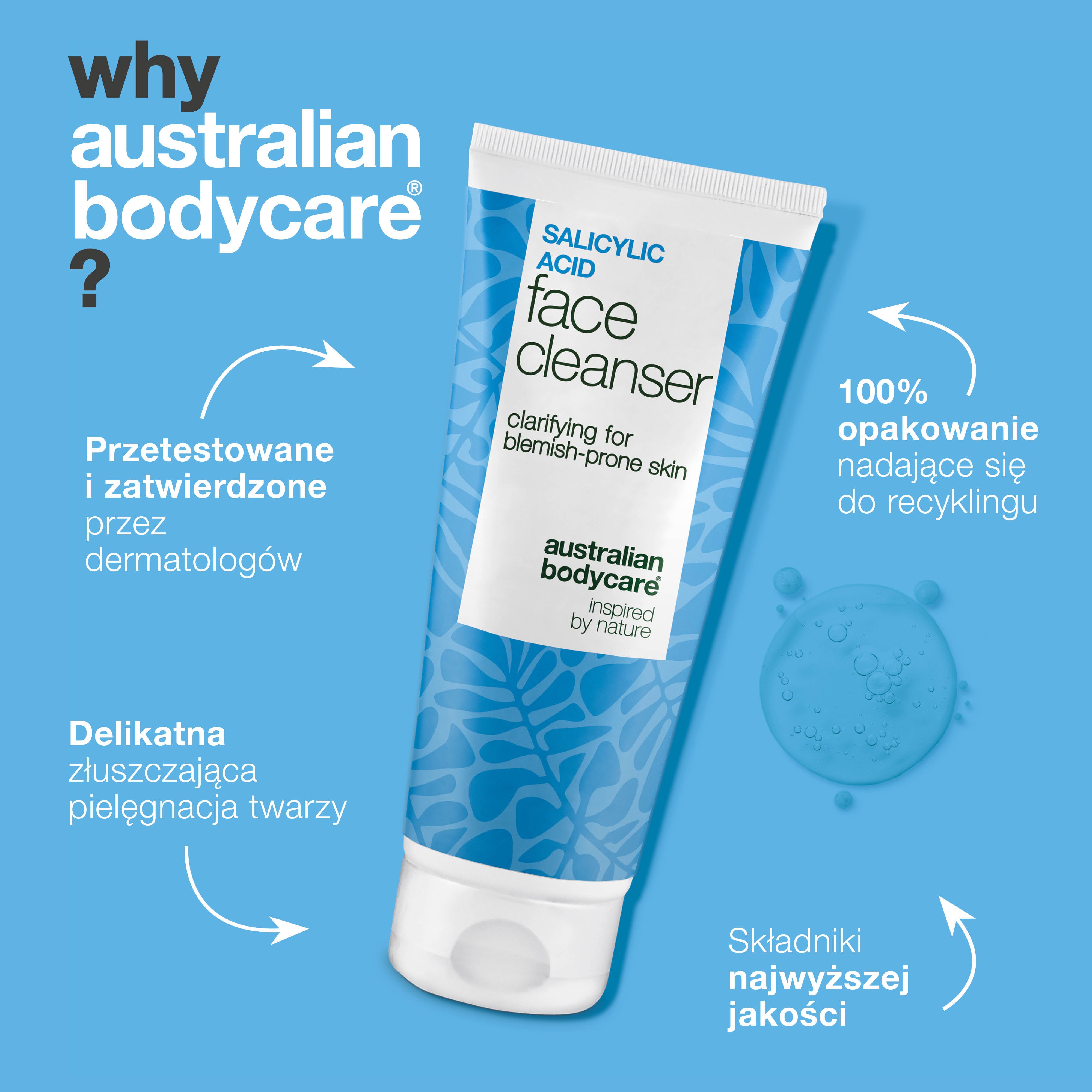 Żel z kwasem salicylowym – oczyszcza pory, usuwa trądzik i zaskórniki, redukuje przetłuszczanie skóry