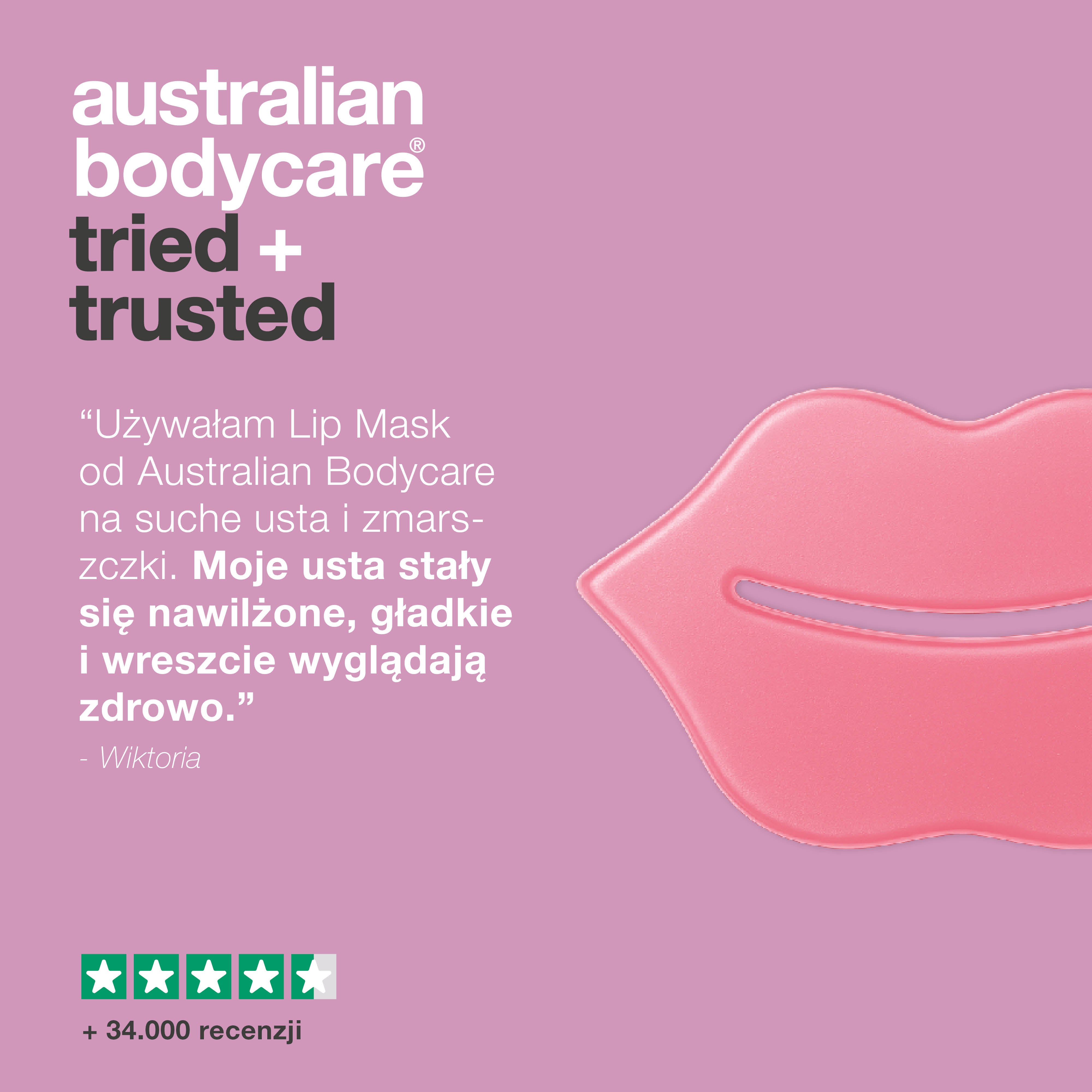 Maska do ust na suchość i utratę jędrności. Wygładza, odżywia i nawilża. Zawiera B12, Centella Asiatica i kwas hialuronowy.