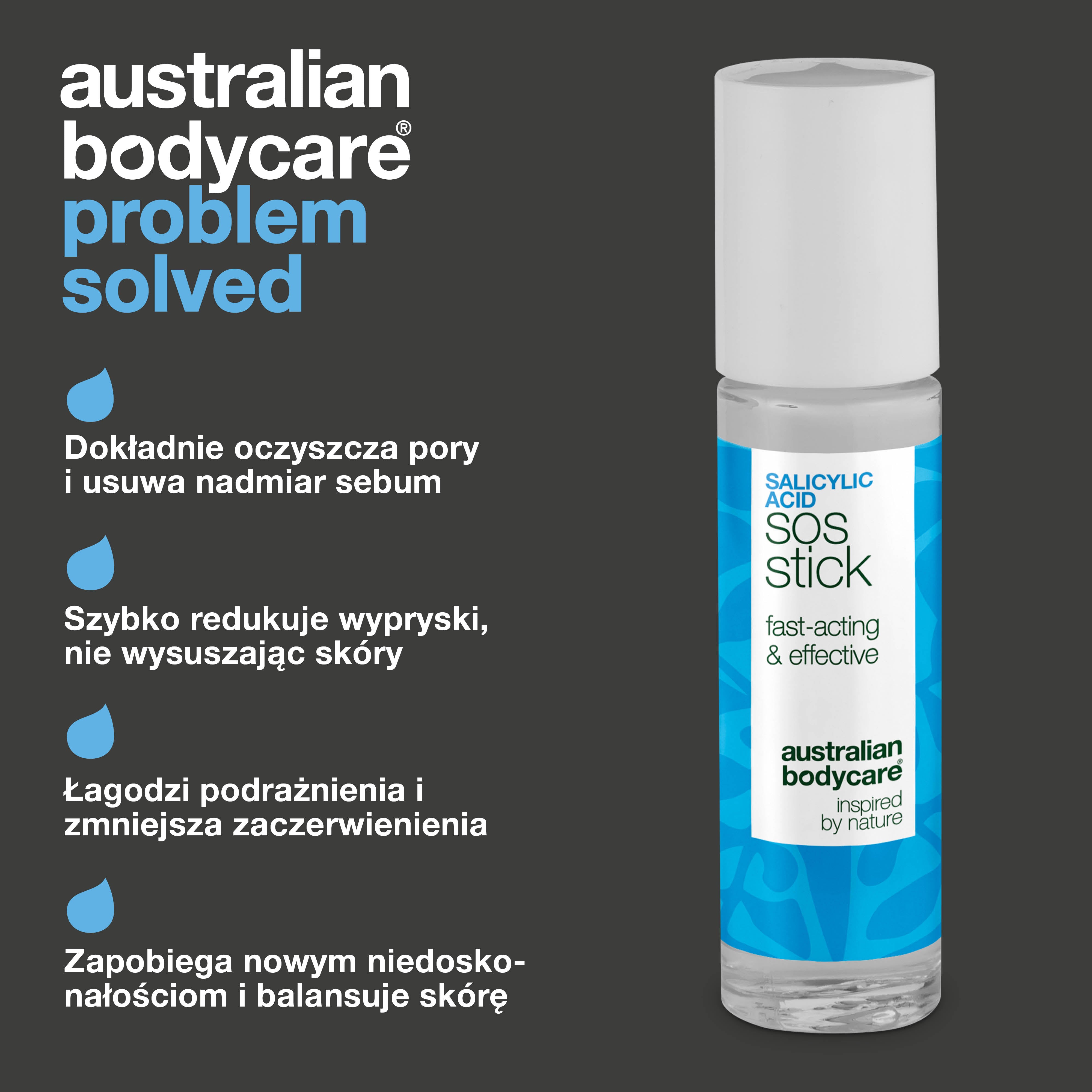 Sztyft SOS z kwasem salicylowym – redukuje wypryski i zaczerwienienia, oczyszcza pory skóry