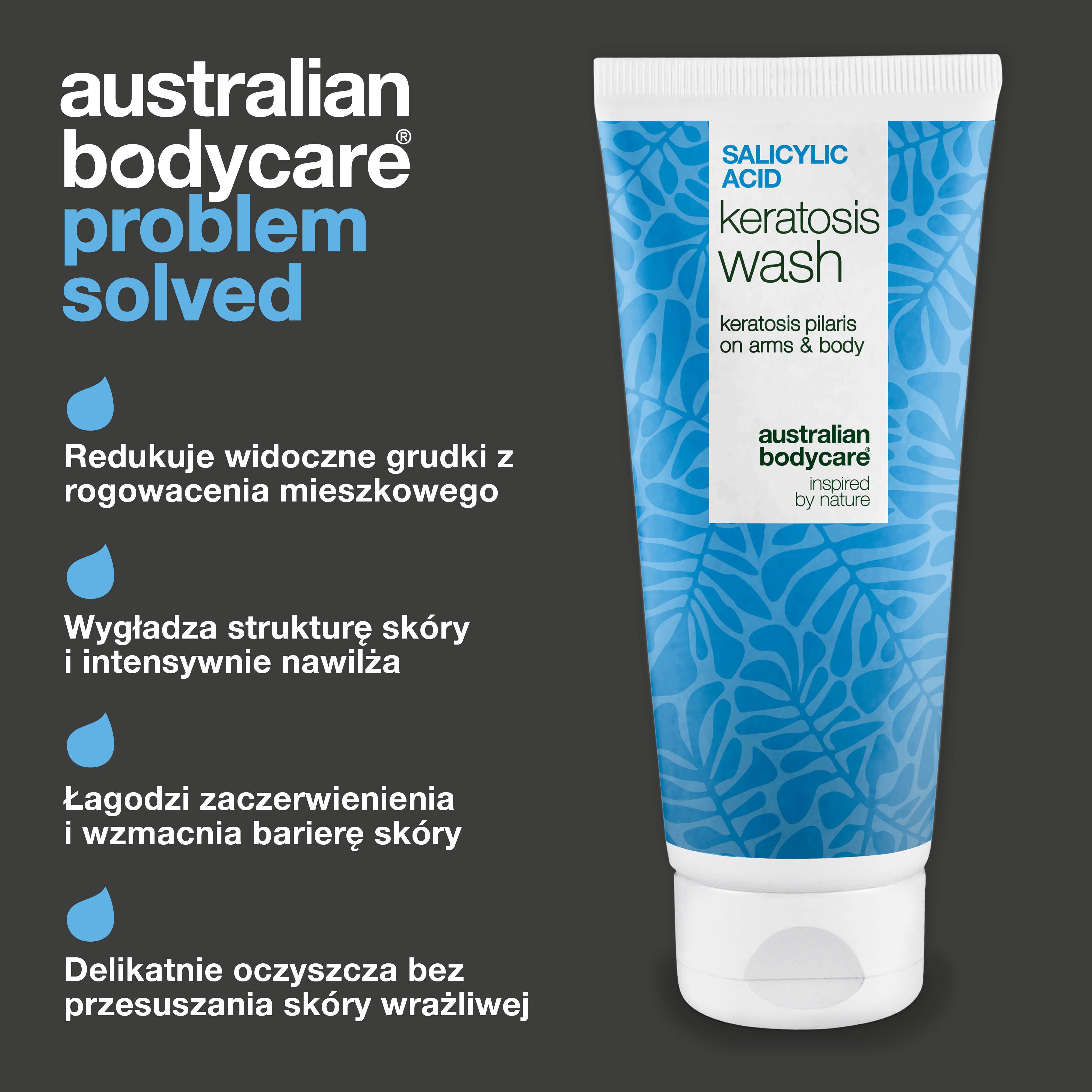 Keratosis Pilaris Body Wash na rogowacenie mieszkowe, zatkane pory i zaczerwienienia. Z kwasem salicylowym, niacynamidem, cynkiem PCA i witaminą E.