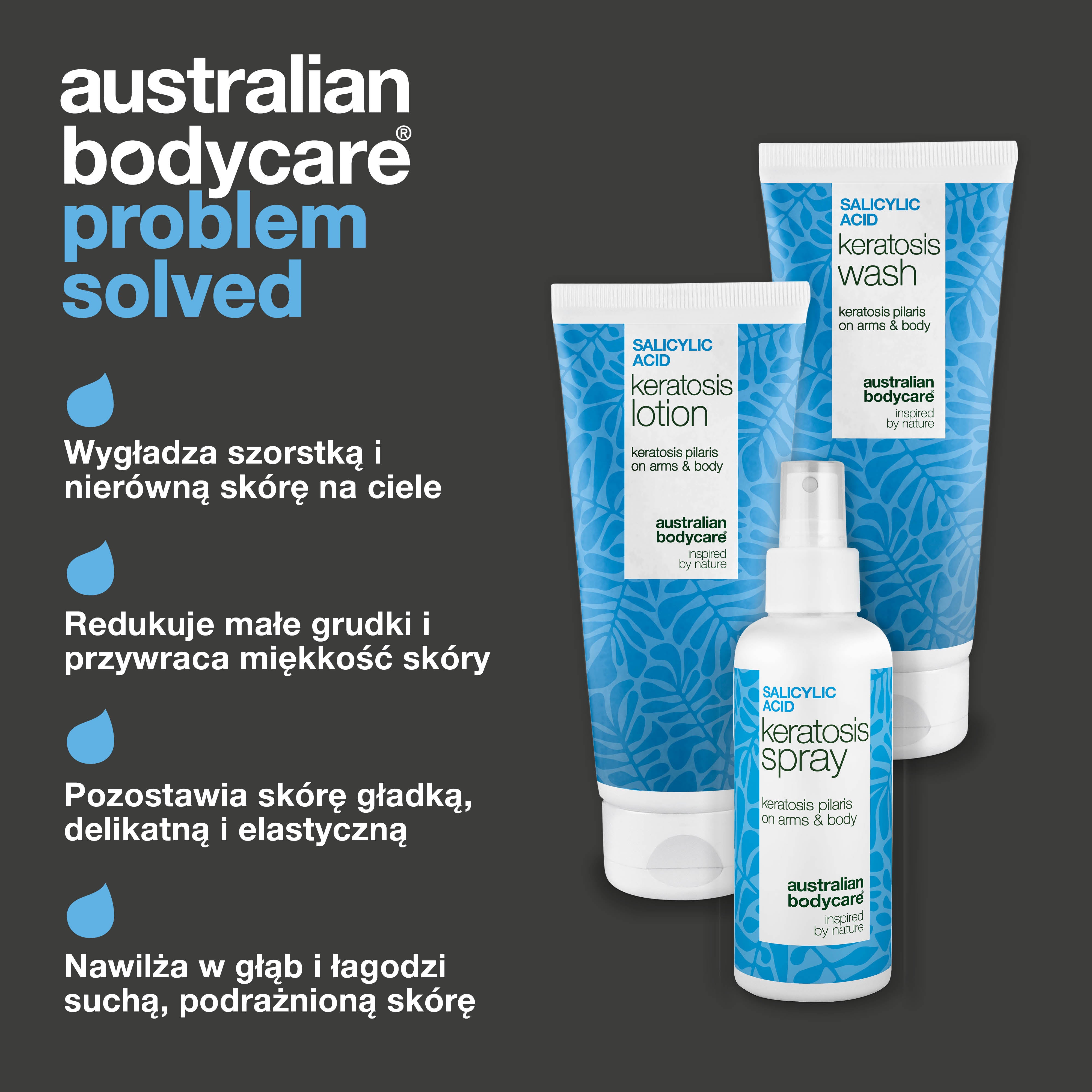 Zestaw na rogowacenie okołomieszkowe – Wygładza szorstką skórę — Zestaw na Keratosis Pilaris redukuje szorstką, suchą i grudkowatą skórę. Dla gładkiej i miękkiej skóry na ramionach i udach.