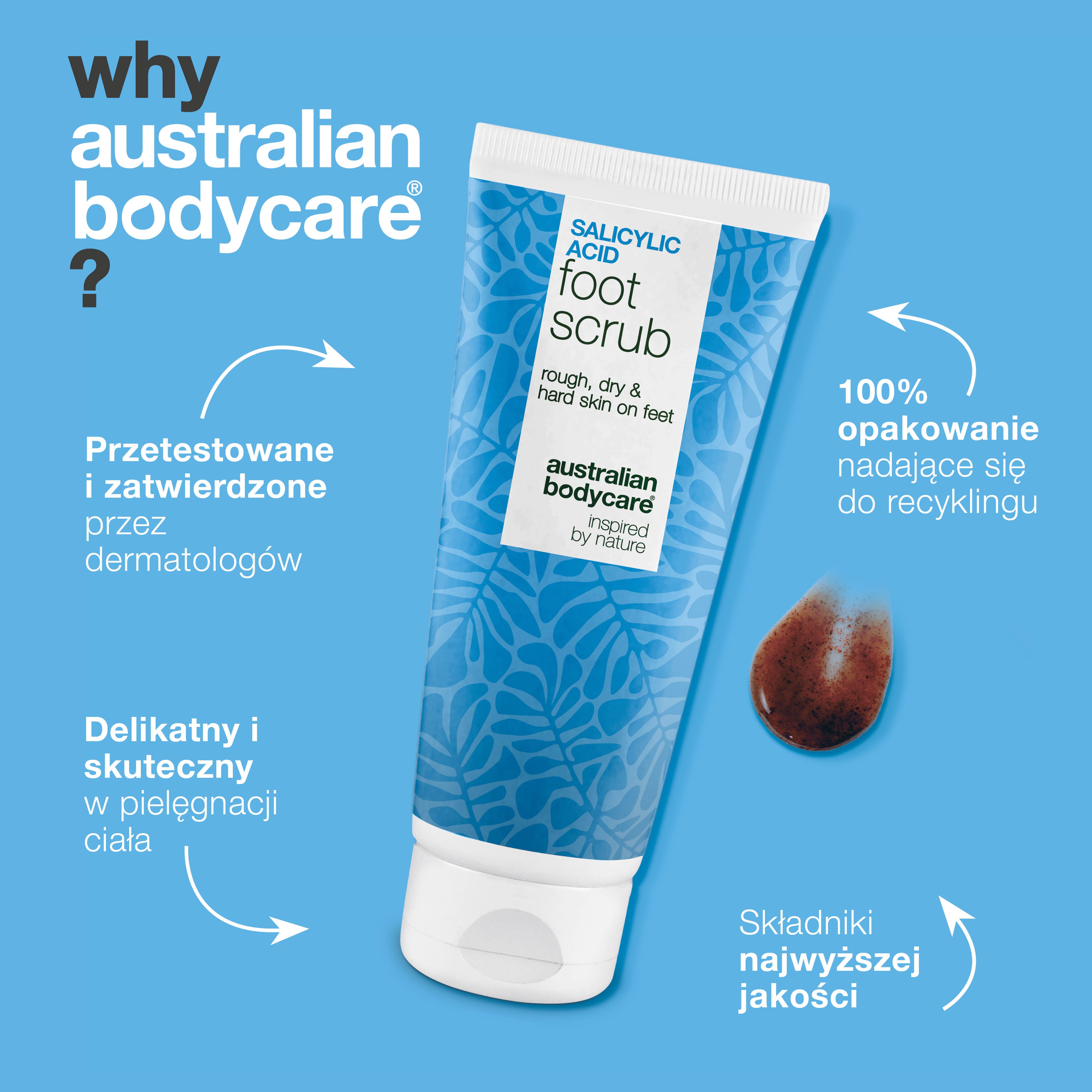 Peeling do stóp z kwasem salicylowym na suchą i szorstką skórę