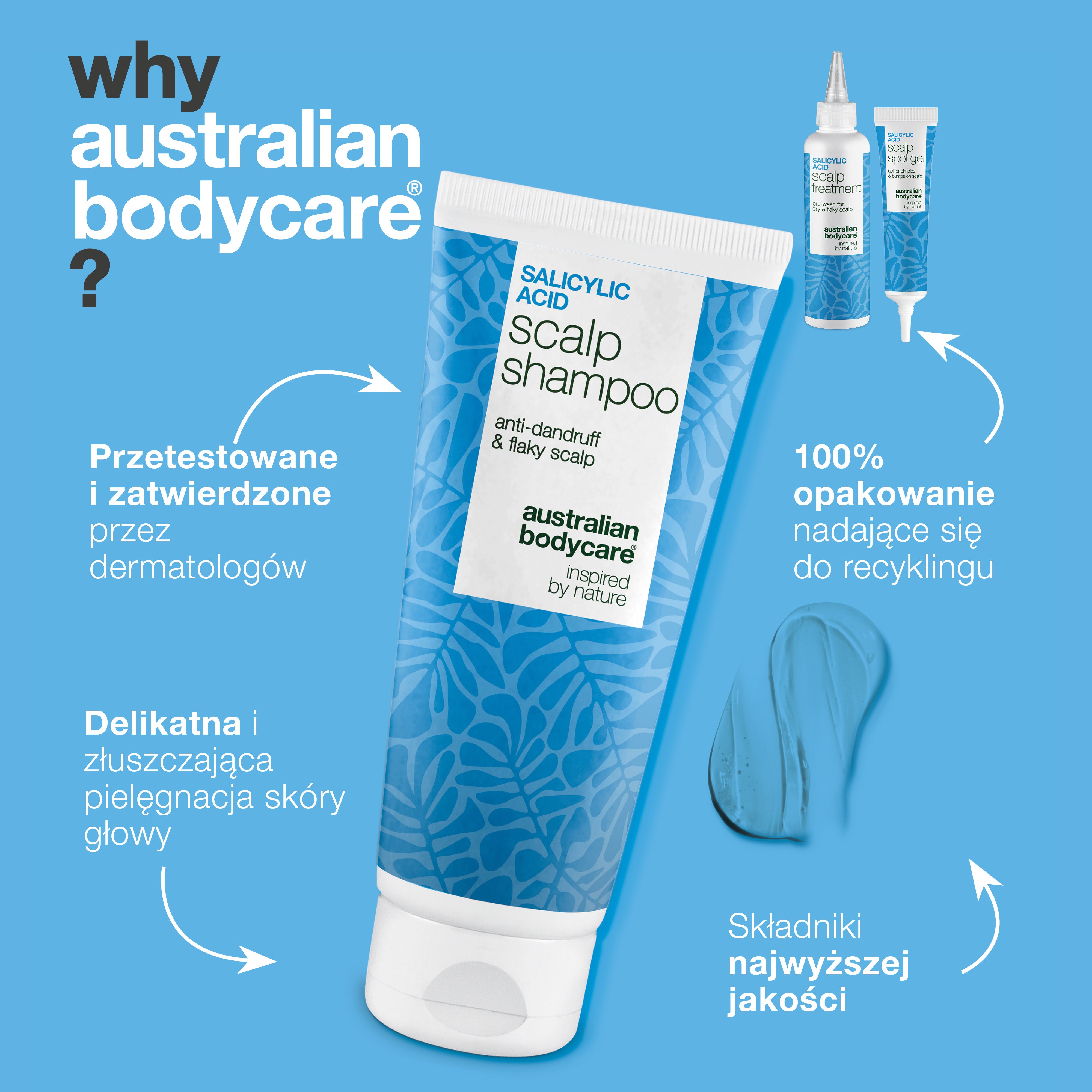 Dlaczego Australian Bodycare: przetestowane przez dermatologów, delikatna eksfoliacja i opakowania nadające się do recyklingu