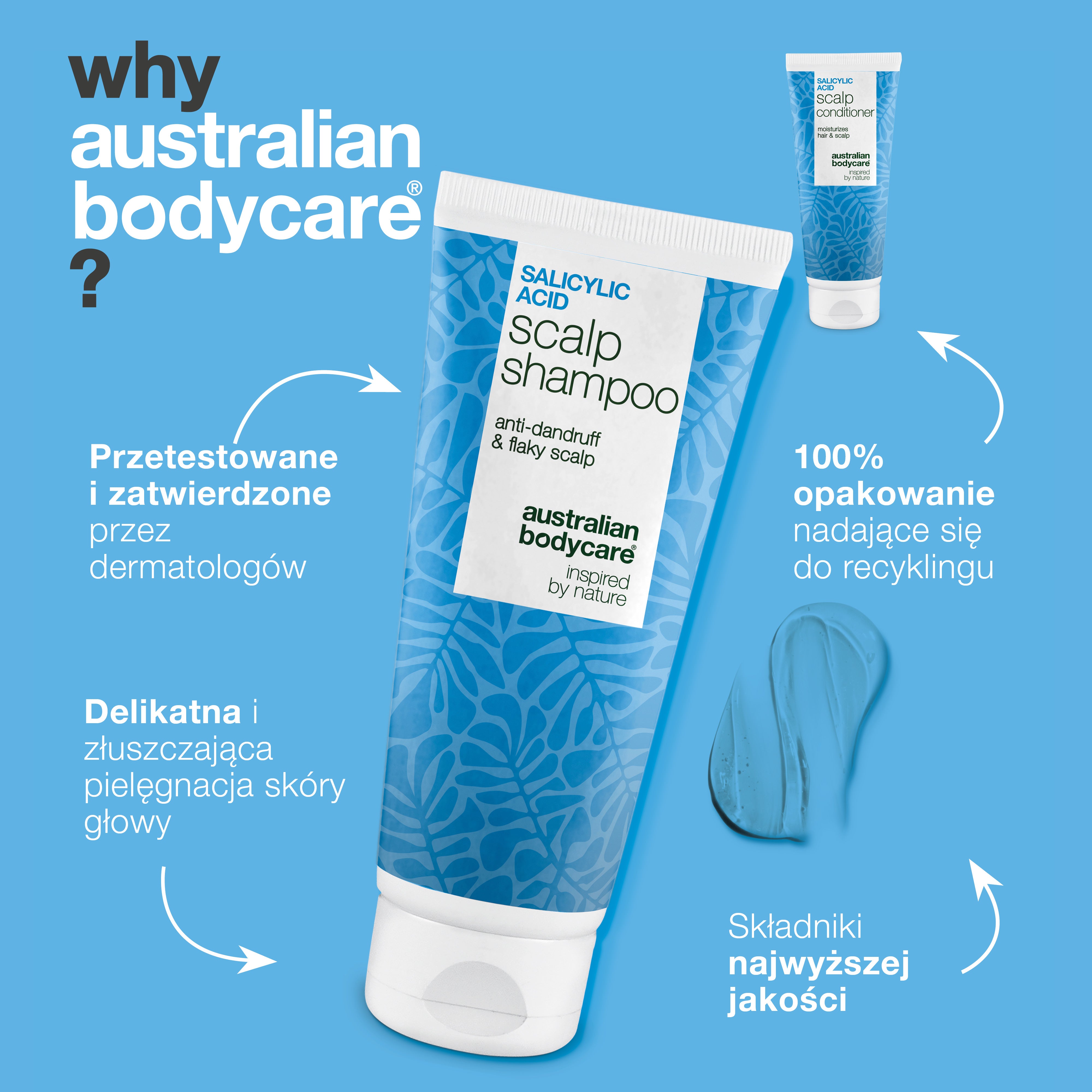 Dlaczego Australian Bodycare: przetestowane przez dermatologów, delikatna eksfoliacja i opakowania nadające się do recyklingu