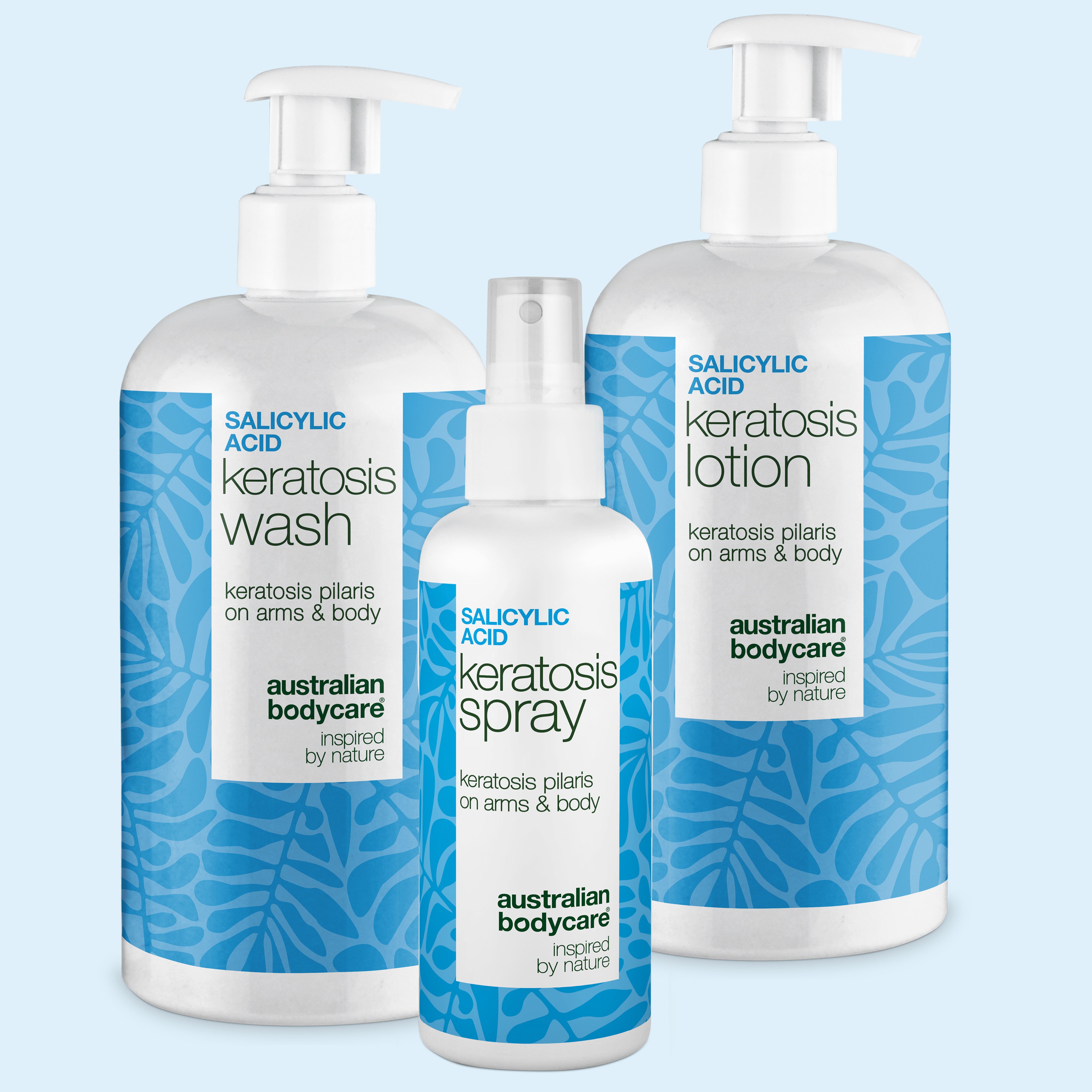 Zestaw Keratosis Pilaris – żel pod prysznic, balsam do ciała i spray od Australian Bodycare
