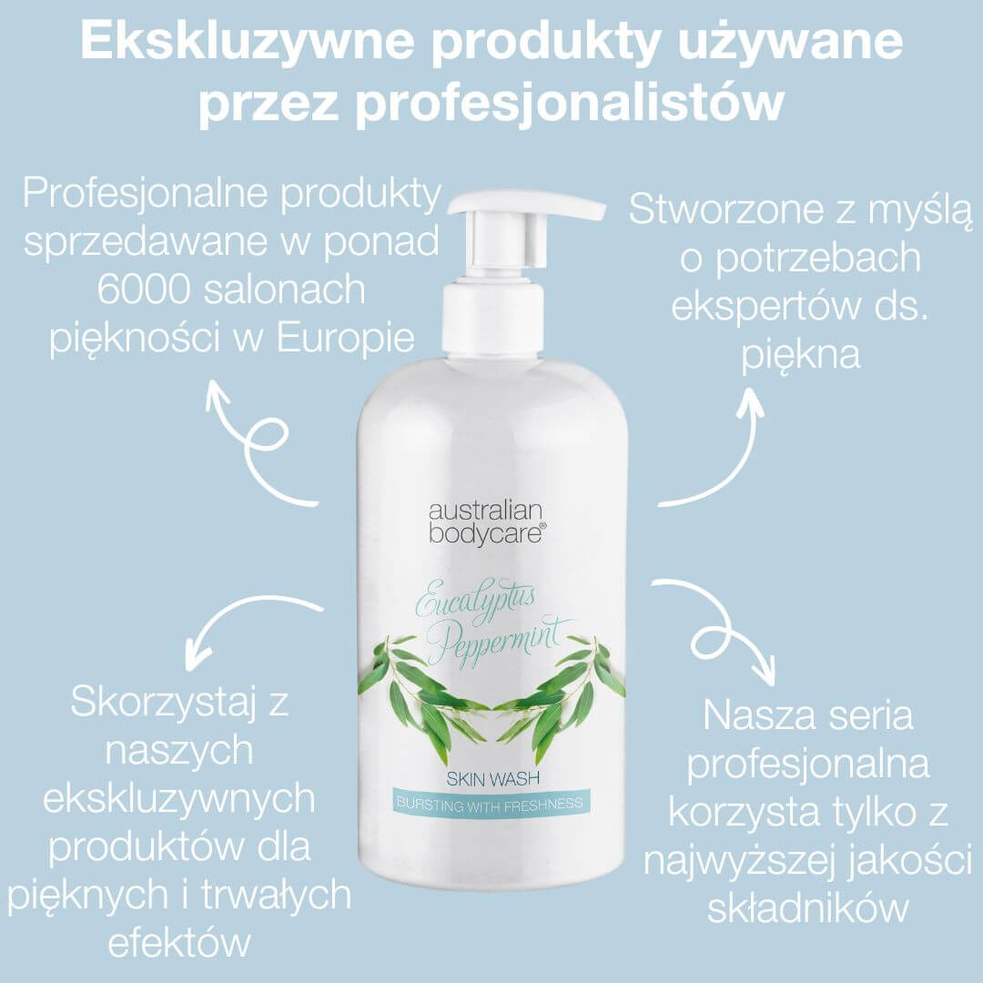 Eukaliptusowy płyn do mycia ciała — Profesjonalny płyn do mycia ciała z naturalnym olejkiem z drzewa herbacianego i eukaliptusa