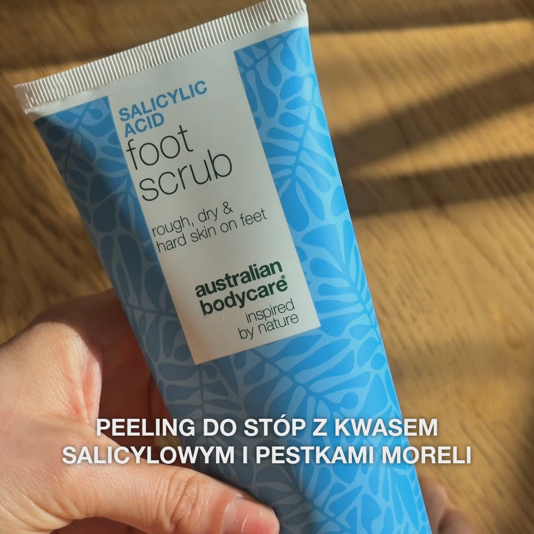 Peeling do stóp z kwasem salicylowym – na suchą i twardą skórę — Peeling do stóp z kwasem salicylowym usuwa suchą i twardą skórę. Złuszcza, wygładza i zmiękcza pięty oraz stopy.