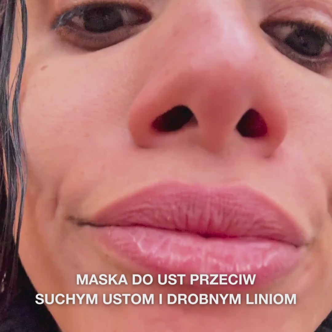 Maska do ust na suchość i pęknięcia – z witaminą B12 i kolagenem — Maska do ust na suchość i spierzchnięcia. Nawilża i regeneruje. Zawiera witaminę B12, kolagen i kwas hialuronowy.