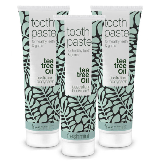 3 sztuki pasty do zębów Tea Tree Oil Freshmint - Do codziennej pielęgnacji chorób przyzębia, grzybicy i zapalenia dziąseł
