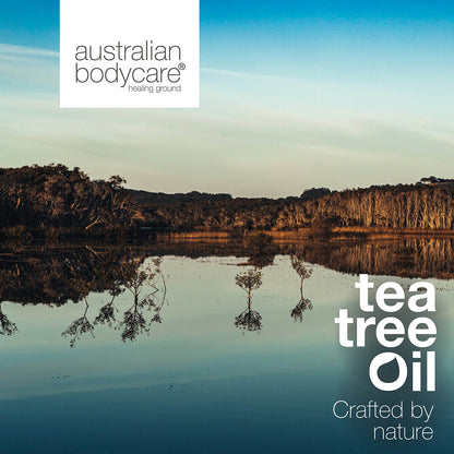 Zestaw do ciała na pryszcze, zaskórniki, trądzik na plecach i pośladkach - 3 produkty z naturalnym olejkiem z drzewa herbacianego