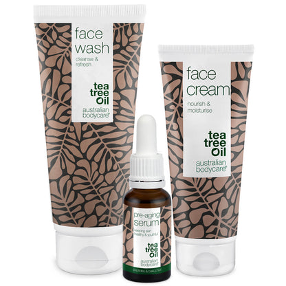 Zestaw Pre–aging do zapobiegania zmarszczkom - 3 Produkty Anti Age dla młodej skóry, aby zapobiec zmarszczkom